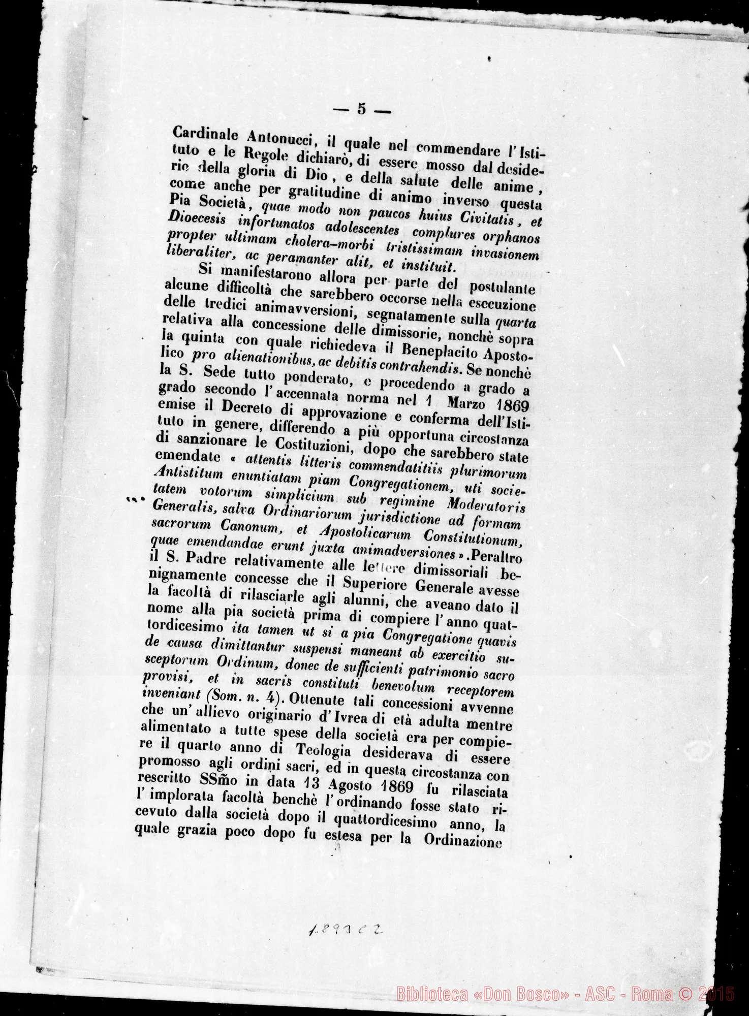 Fotogramma C 2 — Congreg. dei VV. E RR. sull’approvazione… Stampato