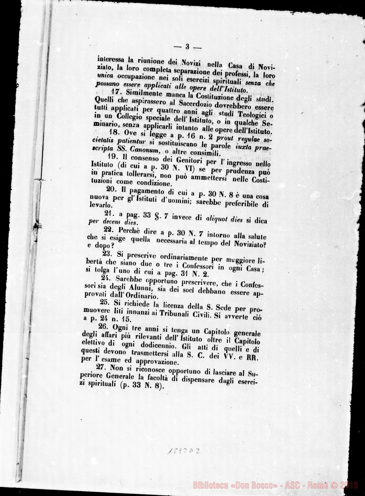 Fotogramma D 2 — Riassunto delle precedenti osservazioni… Stampato