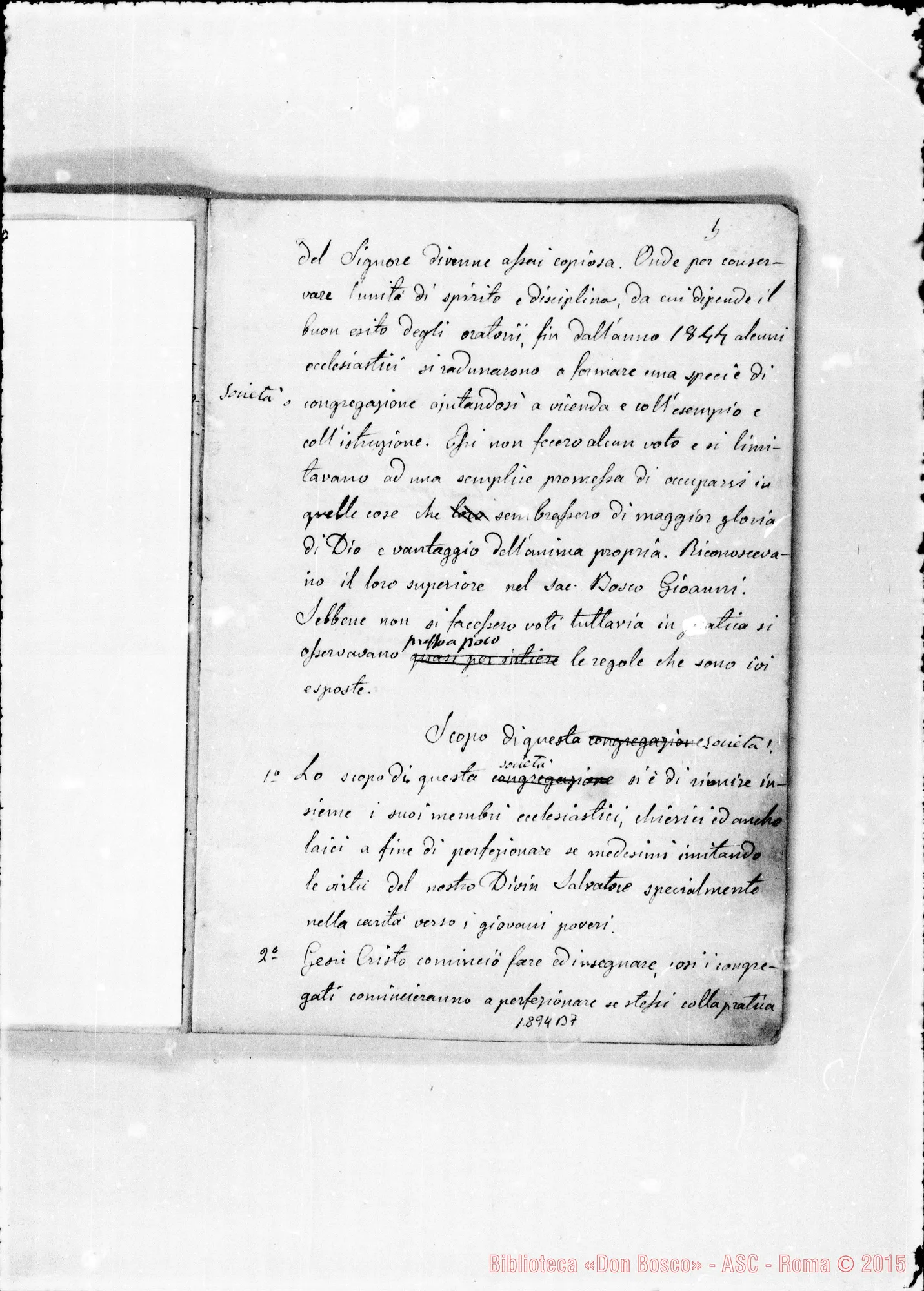 Fotogramma B 7 — «Società di S. Frco. di Sales». Copia completa. Correz. Bosco (58-59)