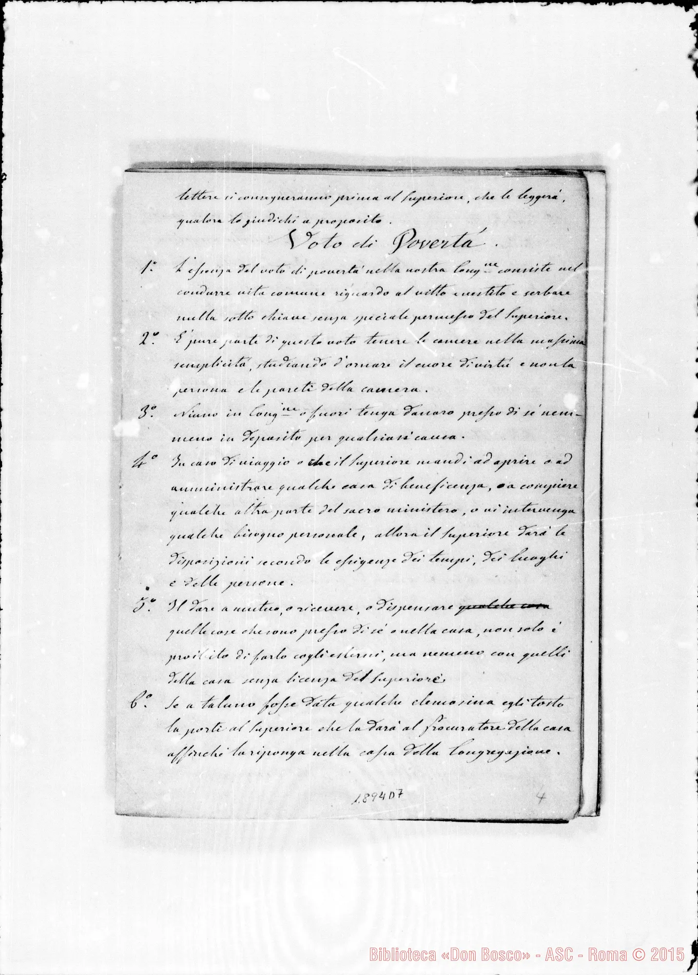 Fotogramma D 7 — Copia frammentaria: «Forma della Società…» (59-60)
