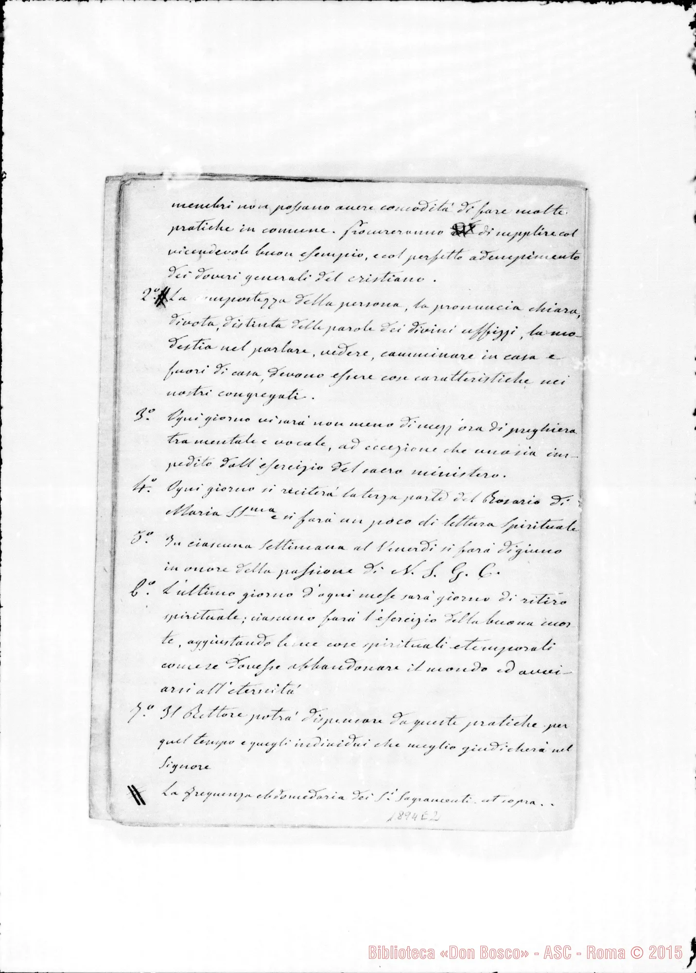 Fotogramma E 2 — Copia frammentaria: «Forma della Società…» (59-60)
