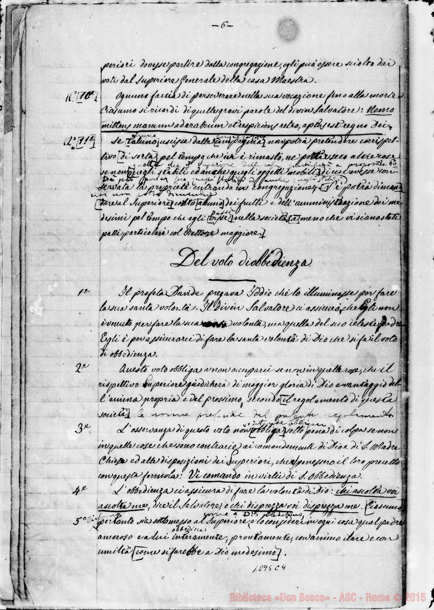 Fotogramma C 4 — Una copia come questa fu inviata A Mons. Fransoni con firme E supplica