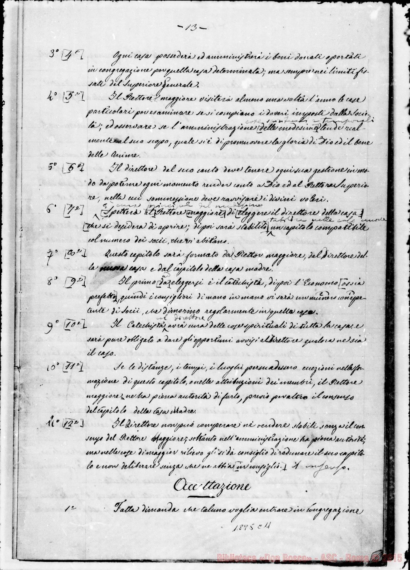 Fotogramma C 11 — Una copia come questa fu inviata A Mons. Fransoni con firme E supplica