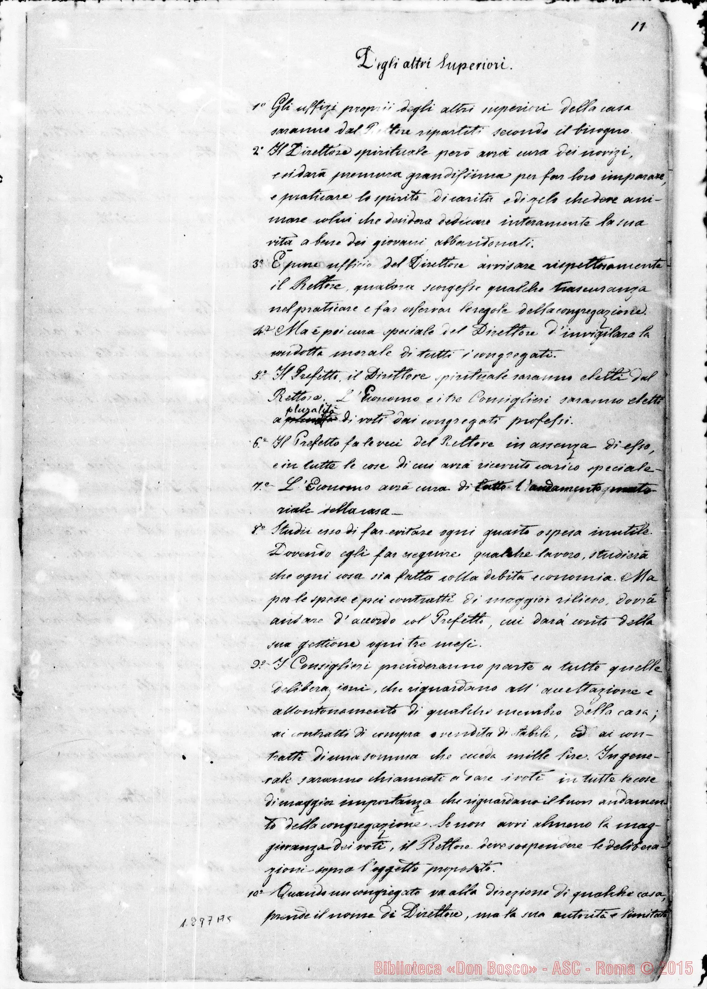 Fotogramma A 5 — Nuova redazione secondo la copia del 1861. Correz. Rua