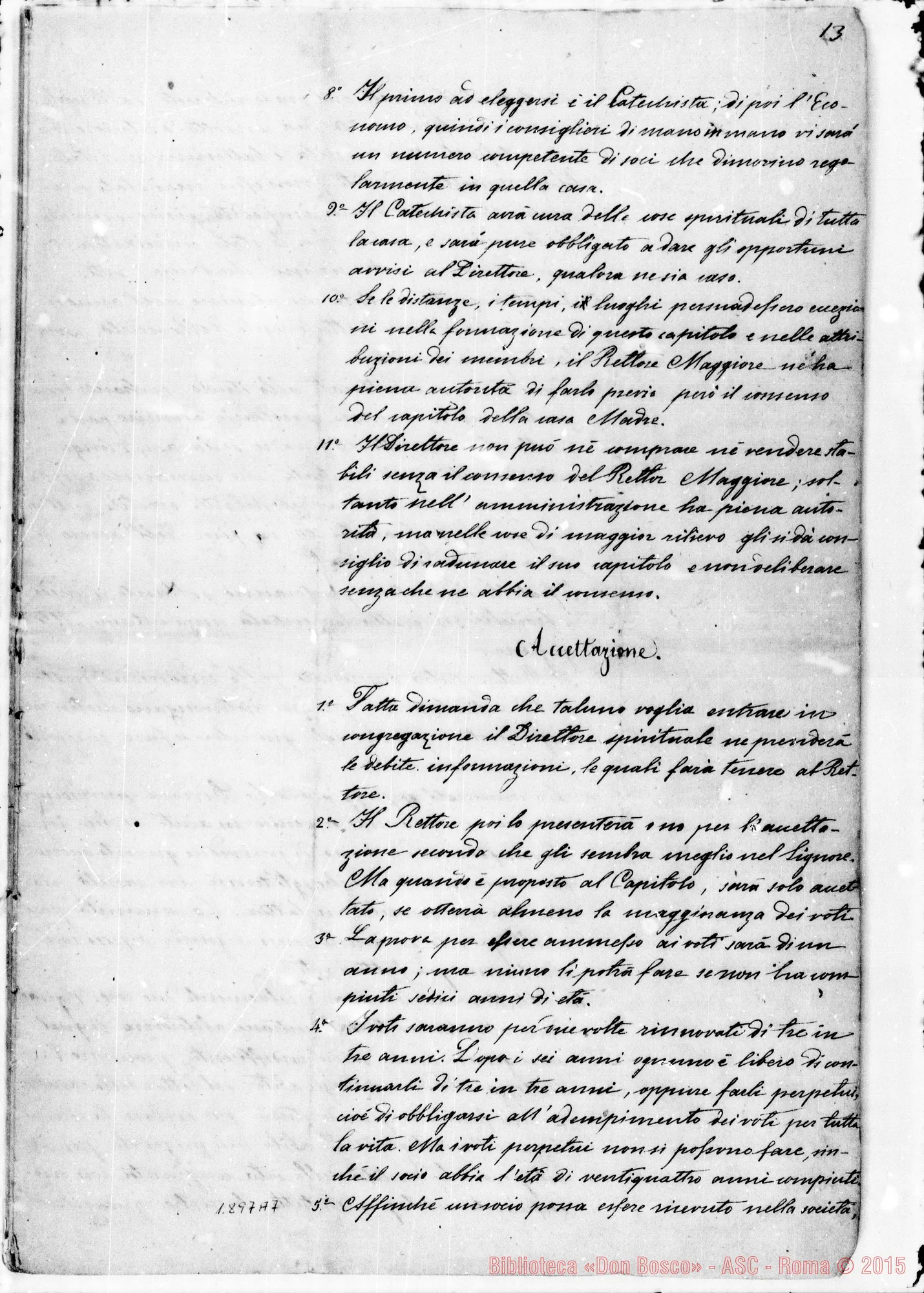 Fotogramma A 7 — Nuova redazione secondo la copia del 1861. Correz. Rua