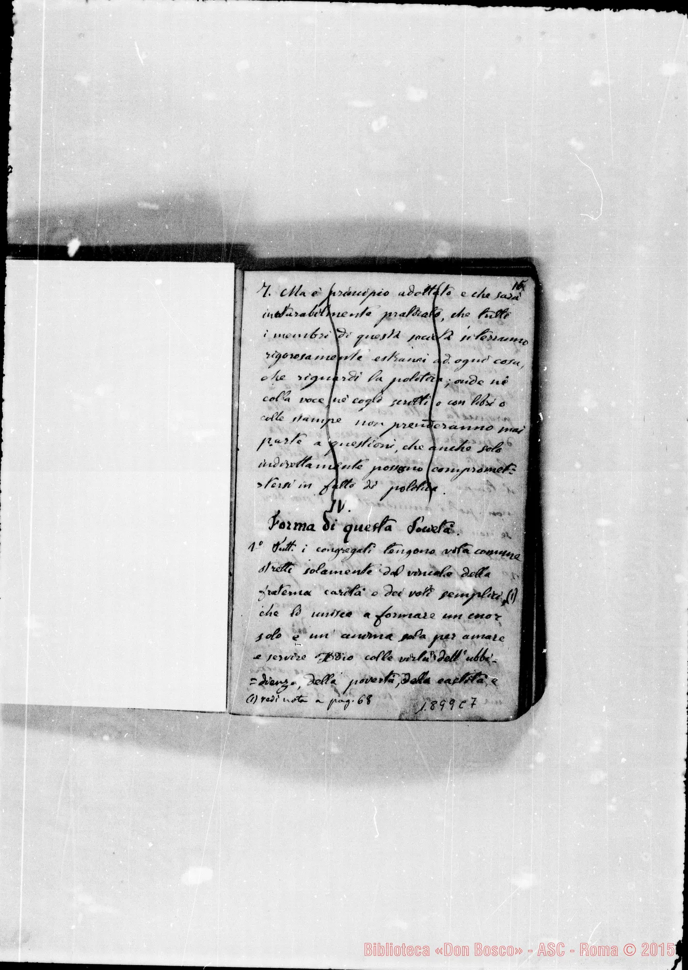 Fotogramma C 7 — Quaderno contenendo: Regolamento antico, circolari di D. Bosco, deliberazioni prese nelle conferenze E Capitoli, elenco dei soci…