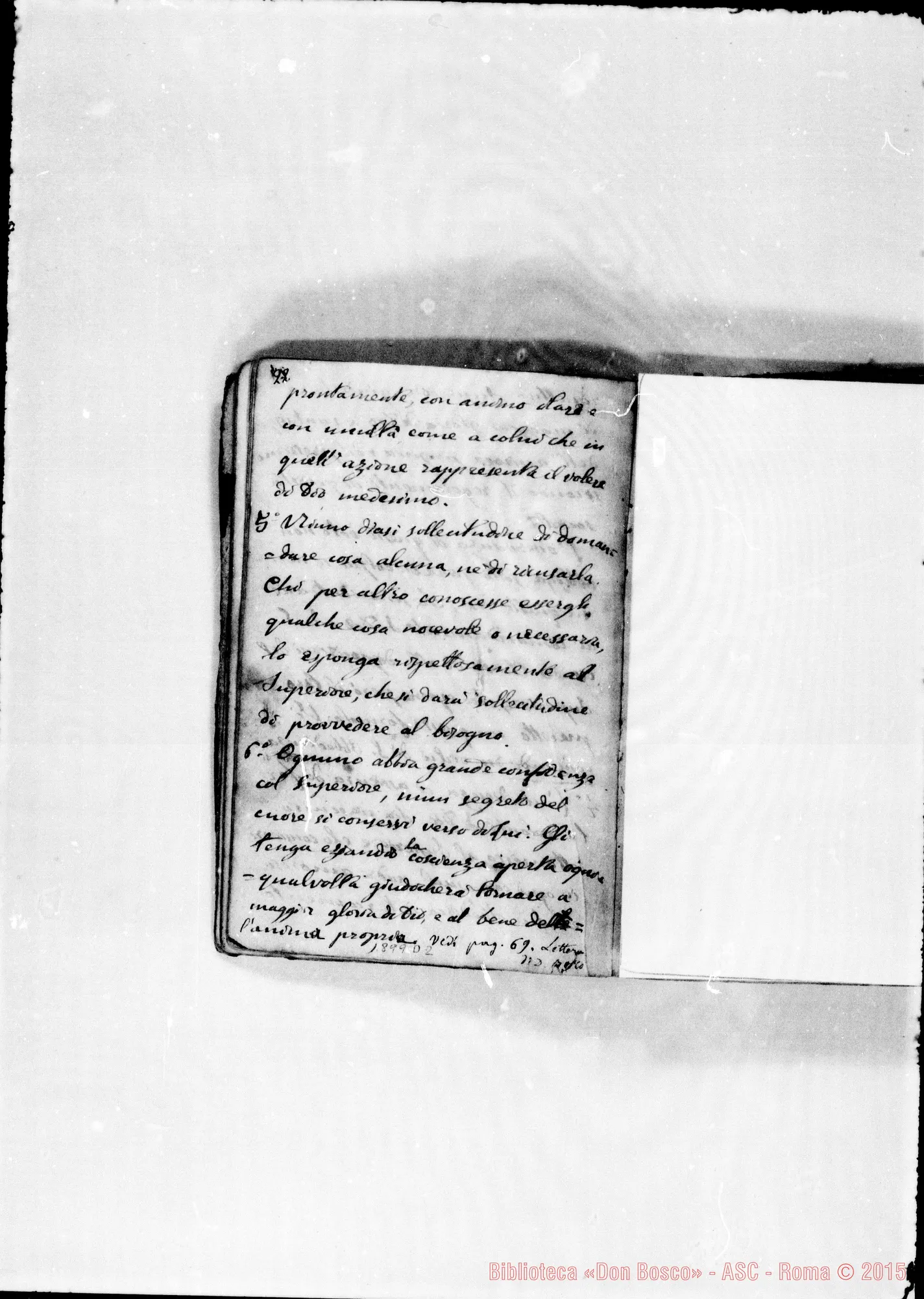 Fotogramma D 2 — Quaderno contenendo: Regolamento antico, circolari di D. Bosco, deliberazioni prese nelle conferenze E Capitoli, elenco dei soci…