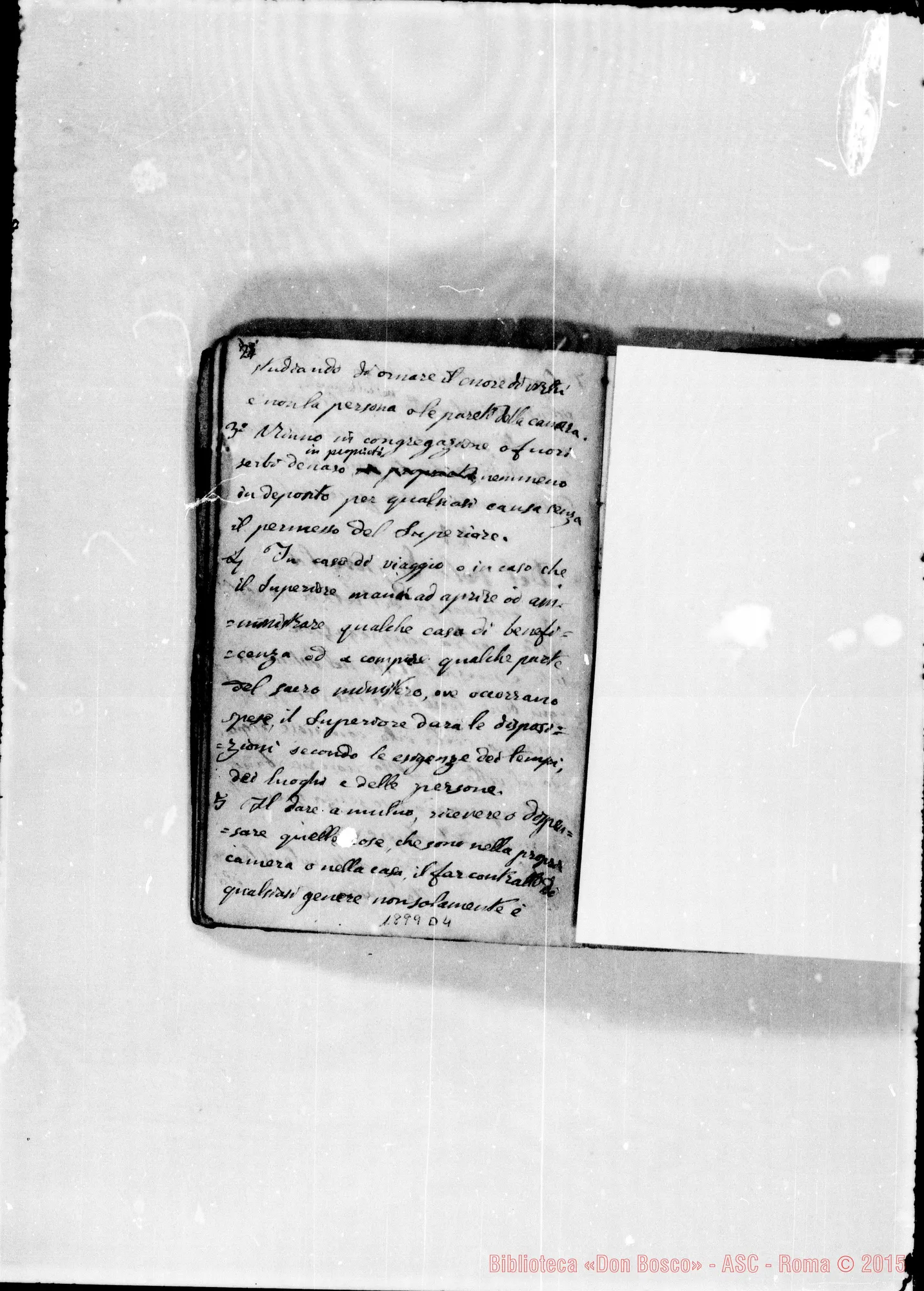 Fotogramma D 4 — Quaderno contenendo: Regolamento antico, circolari di D. Bosco, deliberazioni prese nelle conferenze E Capitoli, elenco dei soci…