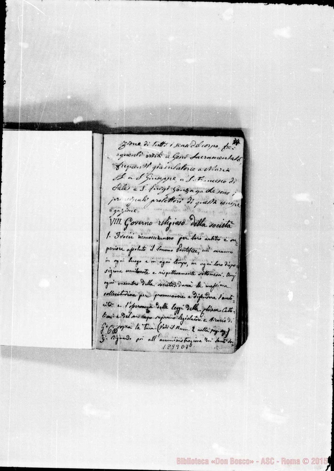 Fotogramma D 7 — Quaderno contenendo: Regolamento antico, circolari di D. Bosco, deliberazioni prese nelle conferenze E Capitoli, elenco dei soci…