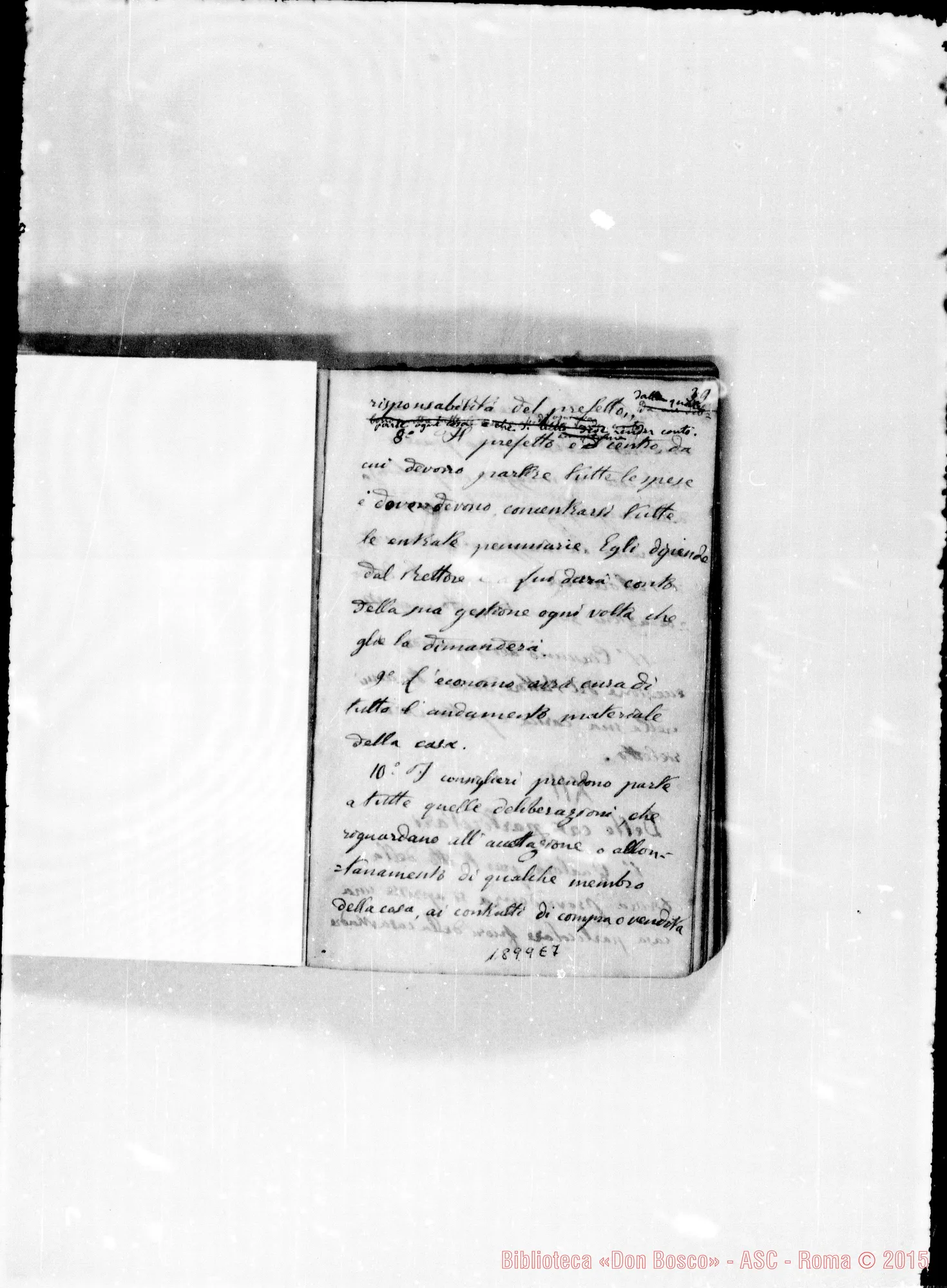Fotogramma E 7 — Quaderno contenendo: Regolamento antico, circolari di D. Bosco, deliberazioni prese nelle conferenze E Capitoli, elenco dei soci…