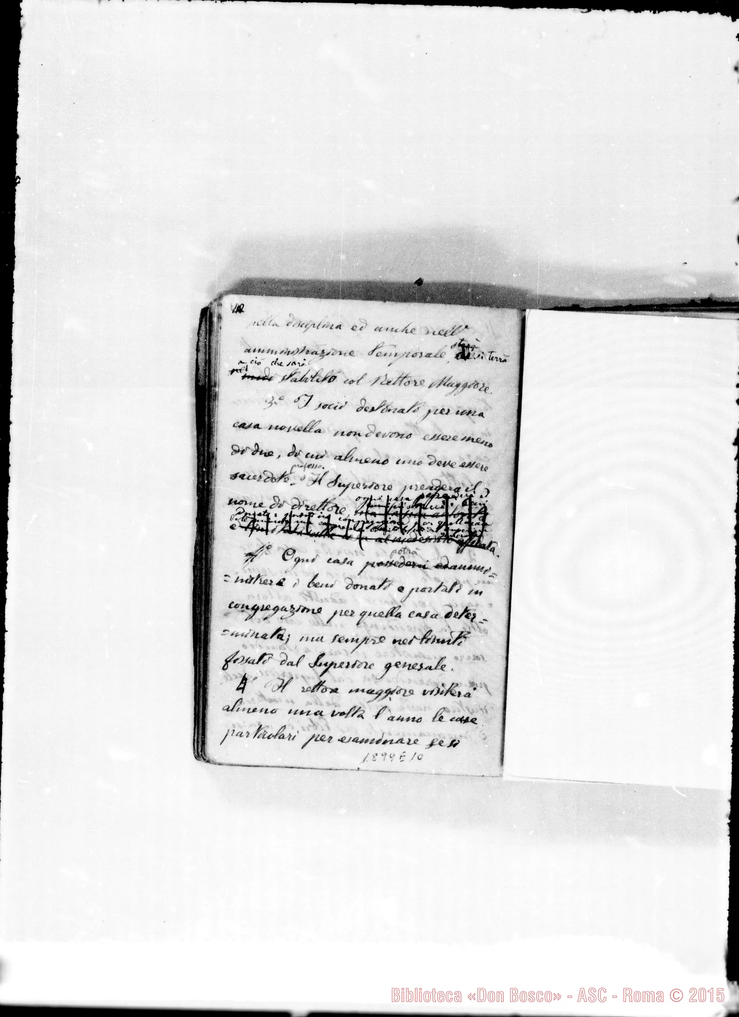 Fotogramma E 10 — Quaderno contenendo: Regolamento antico, circolari di D. Bosco, deliberazioni prese nelle conferenze E Capitoli, elenco dei soci…
