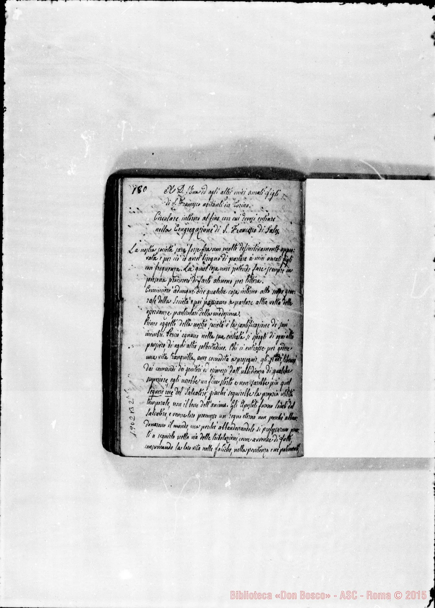 Fotogramma B 2 — Quaderno contenendo: Regolamento antico, circolari di D. Bosco, deliberazioni prese nelle conferenze E Capitoli, elenco dei soci…