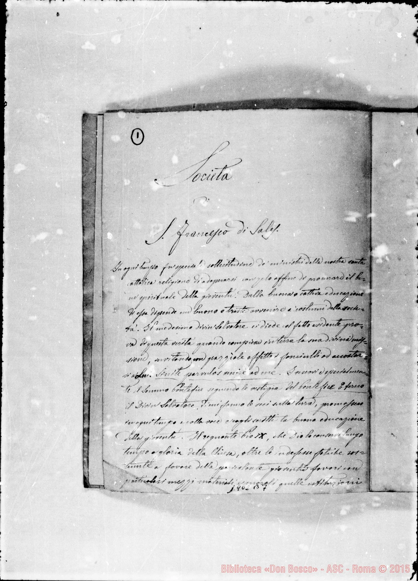 Fotogramma B 7 — Copia senza correzioni, posteriore al Decretum laudis