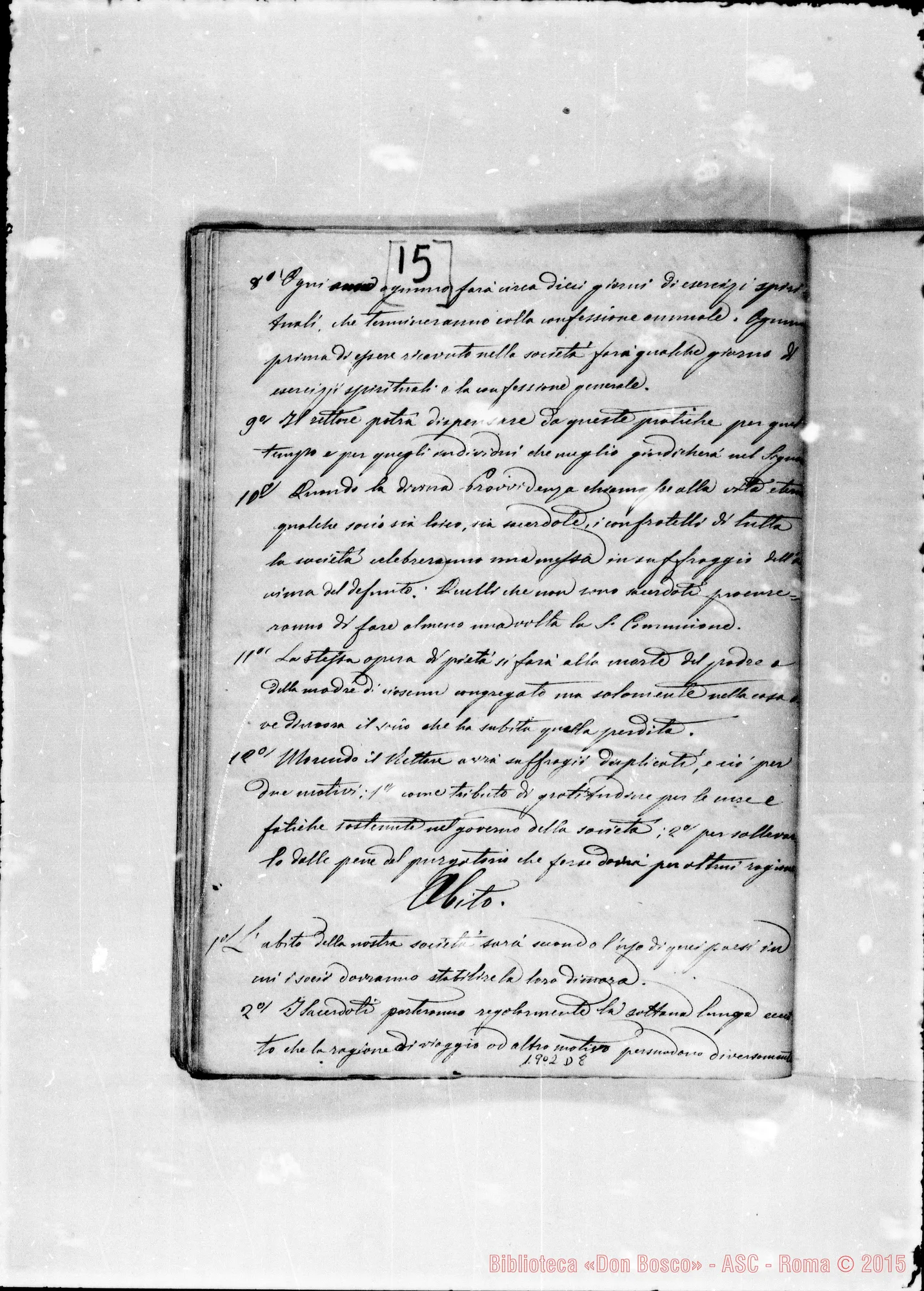 Fotogramma D 8 — Copia senza correzioni, posteriore al Decretum laudis