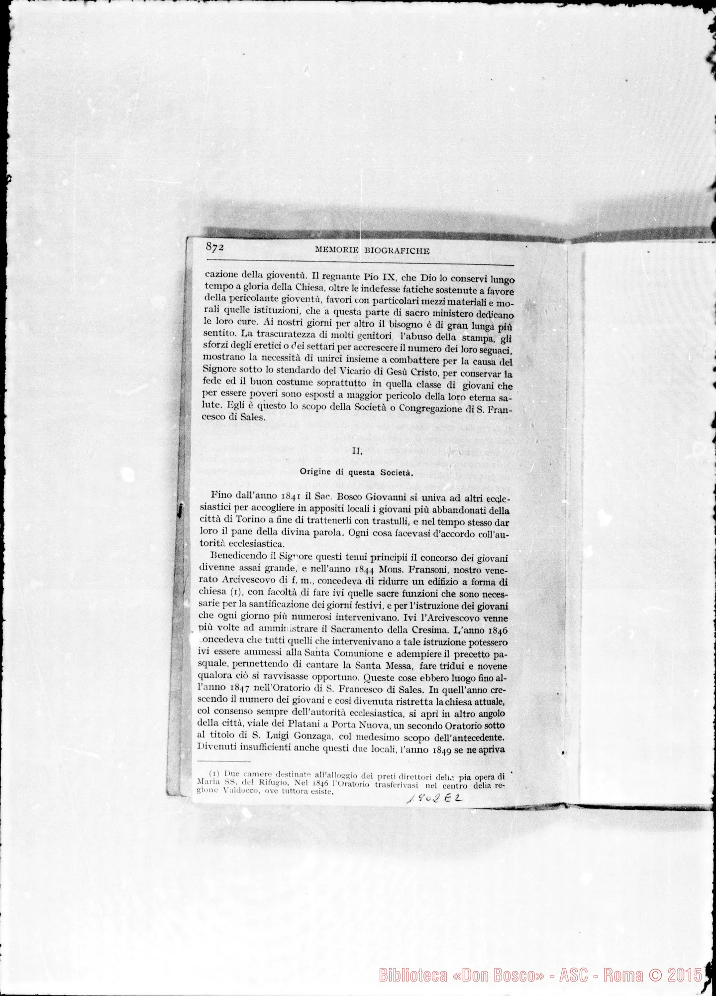 Fotogramma E 2 — Regole inviate A Roma nel 1864. Commendatizie. Breve notizia. Stampato