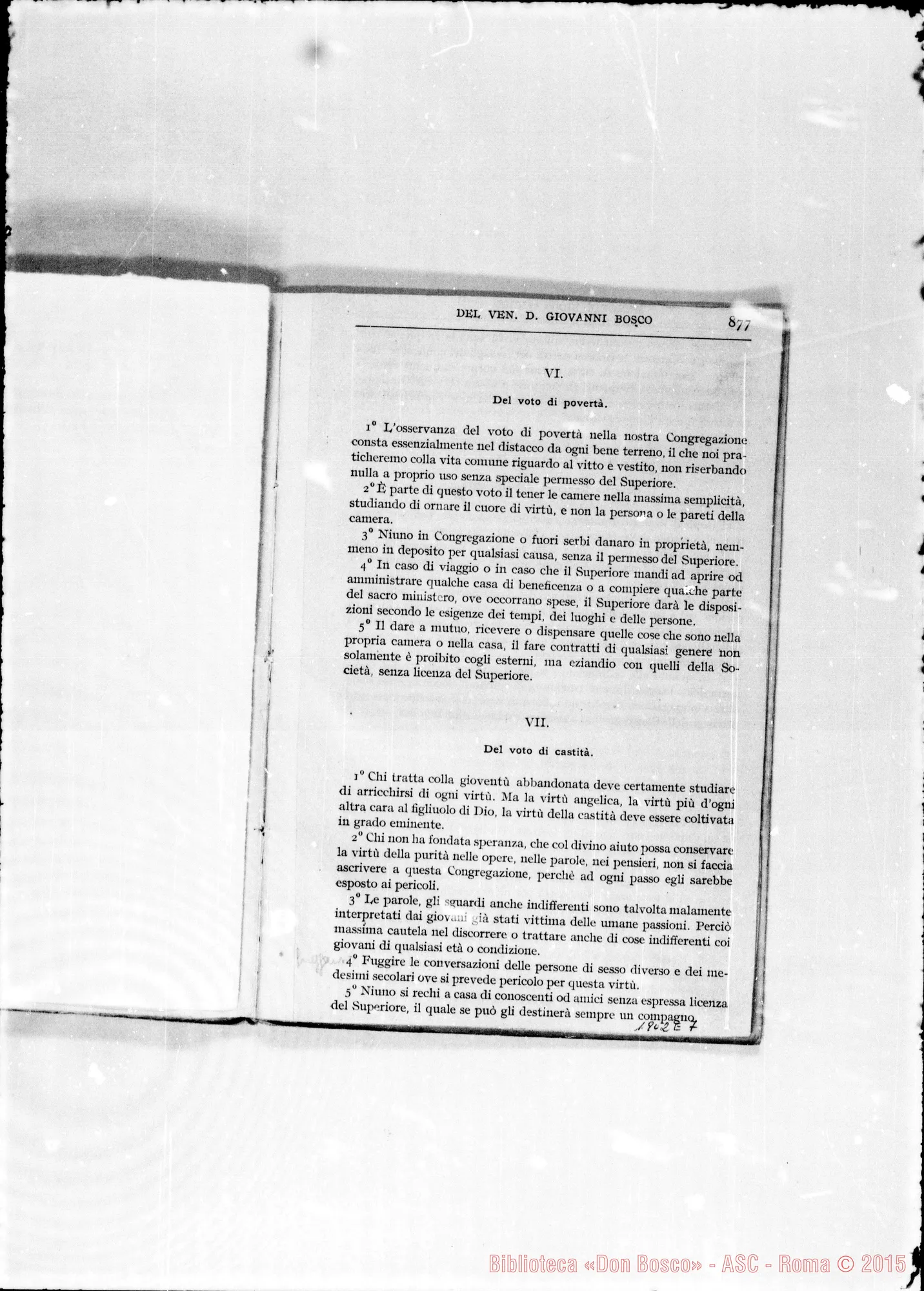Fotogramma E 7 — Regole inviate A Roma nel 1864. Commendatizie. Breve notizia. Stampato
