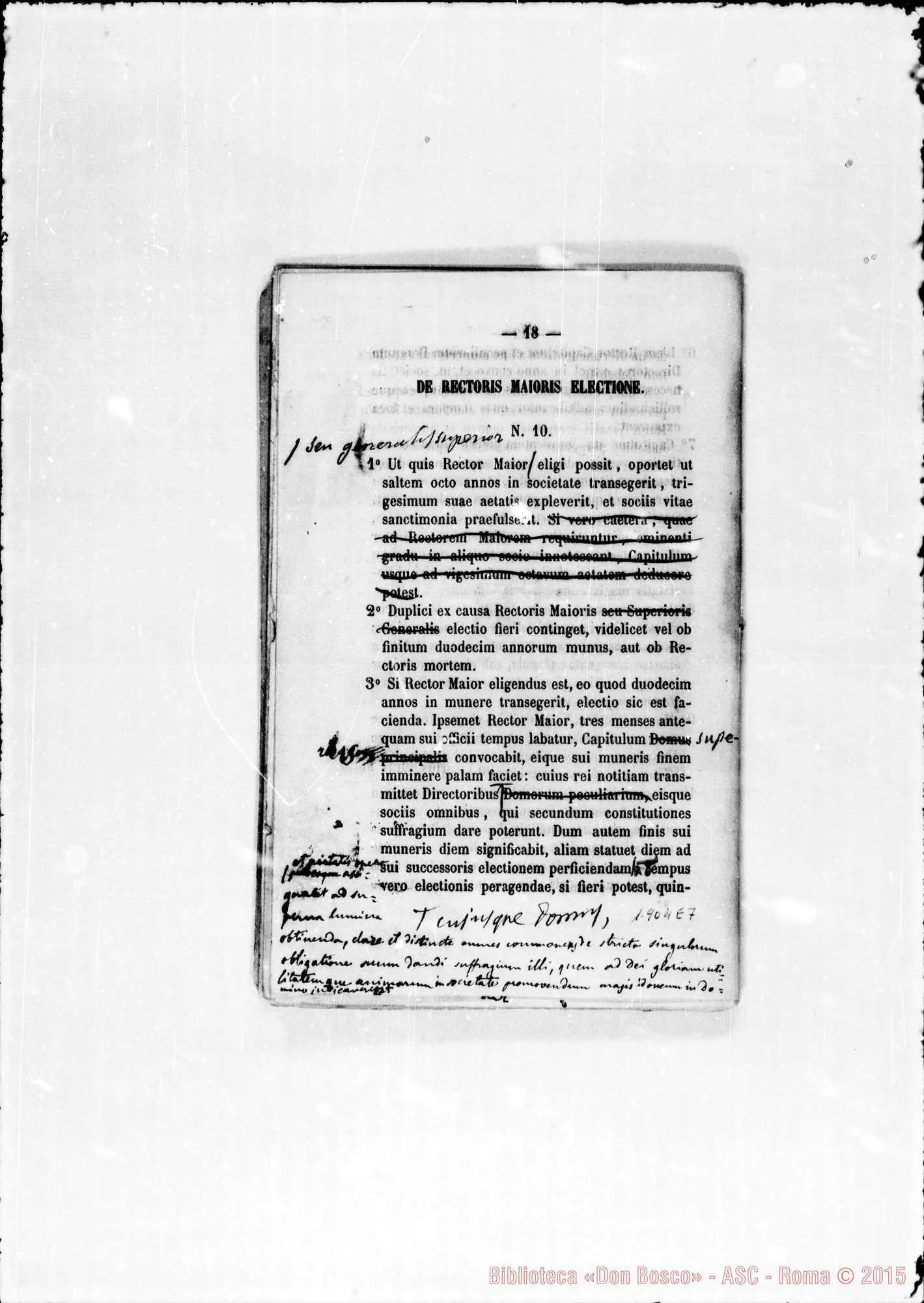 Fotogramma E 7 — Redazione latina stampata con correz. Rua E Bosco