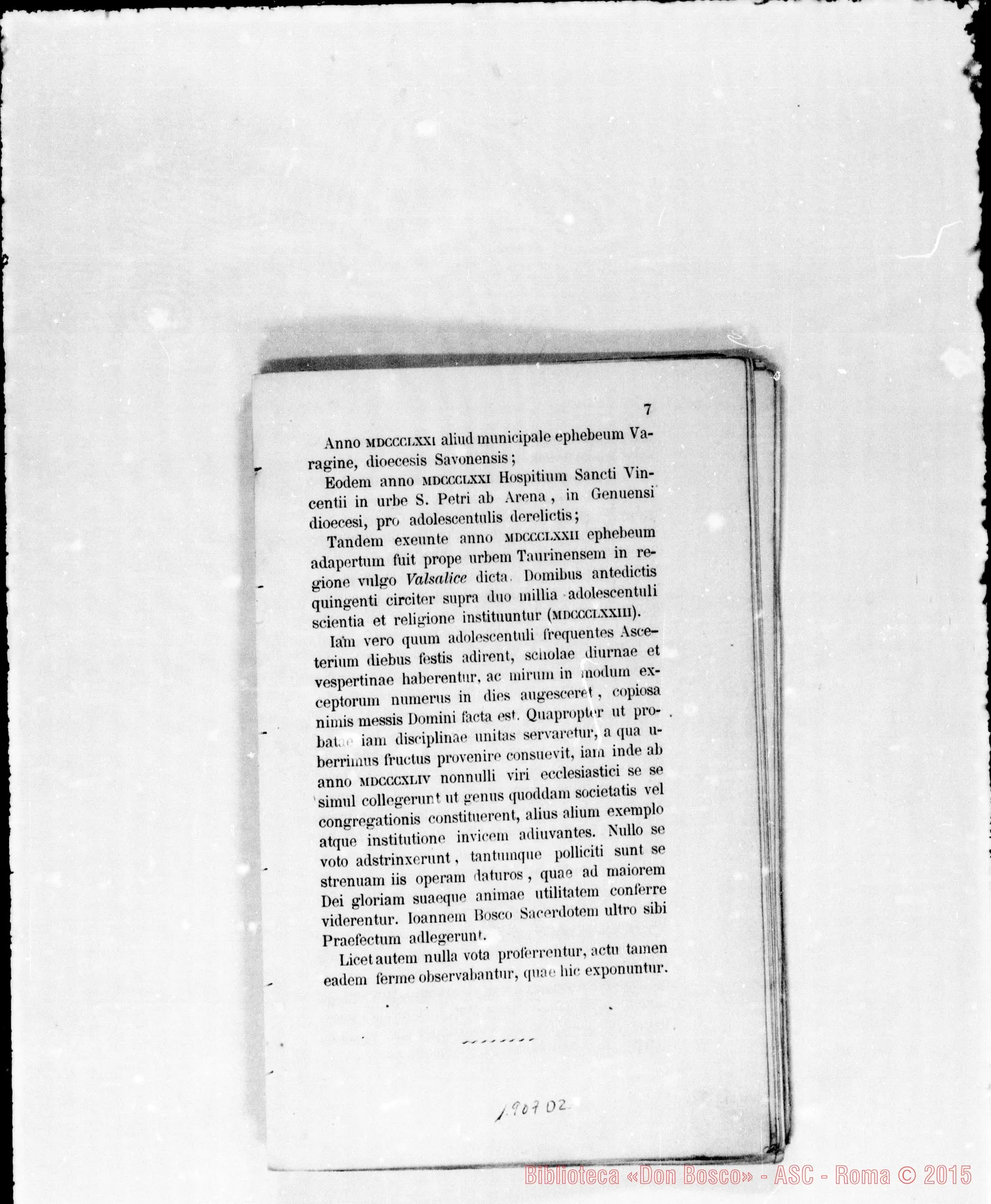 Fotogramma D 2 — Seconda Edizione latina stampata nel 1873. Vide annotaz. A pagina 17