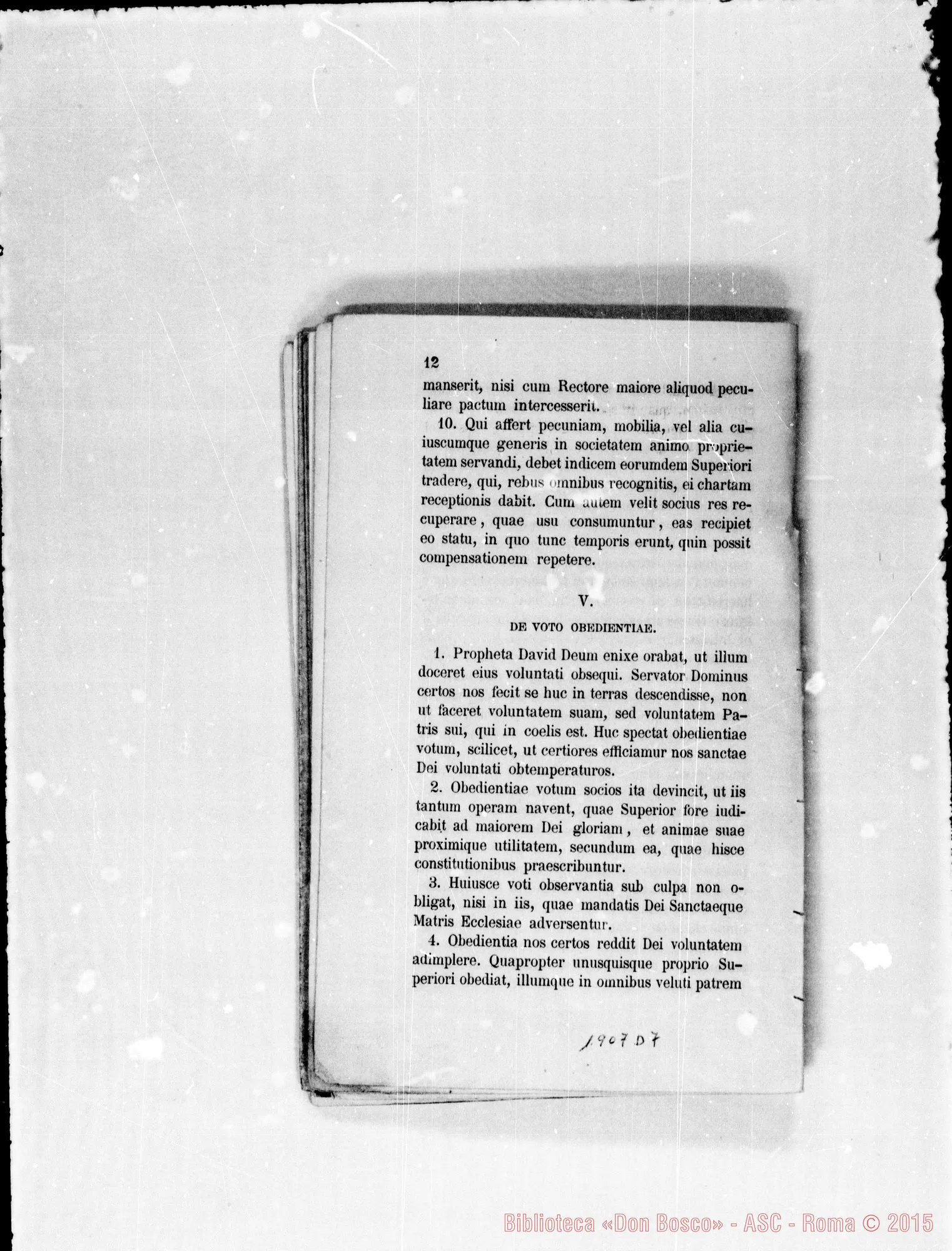 Fotogramma D 7 — Seconda Edizione latina stampata nel 1873. Vide annotaz. A pagina 17