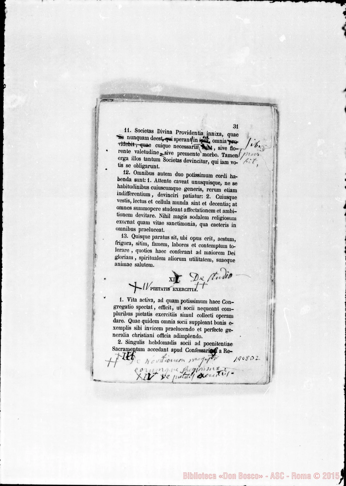 Fotogramma D 2 — Redazione latina stampata con correz. autogr. Bosco