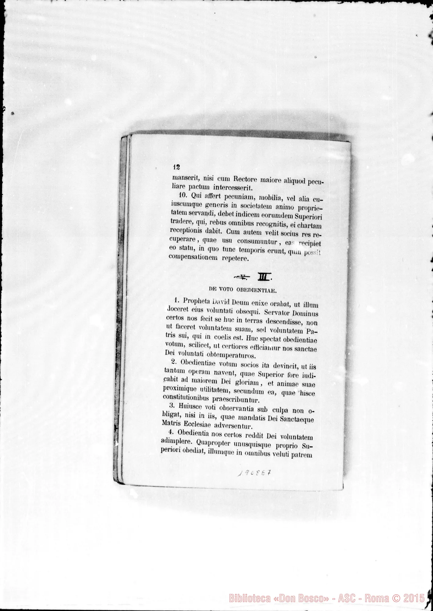 Fotogramma E 7 — Redazione stampata nel 1873 con annotaz. di D. Amedei