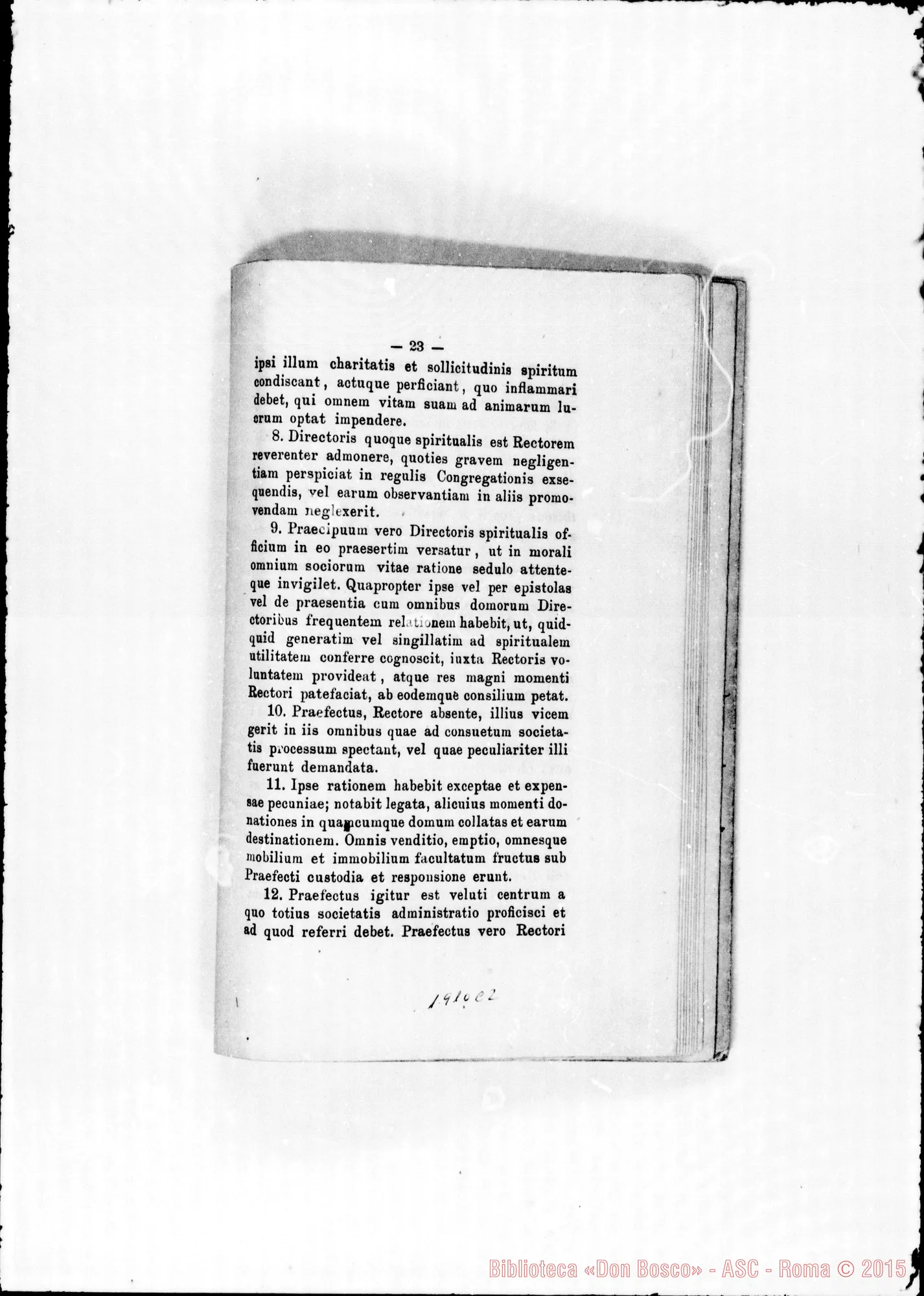 Fotogramma C 2 — Edizione latina stampata. Typis S.C. Prop. Fide. Annotaz. Amedei