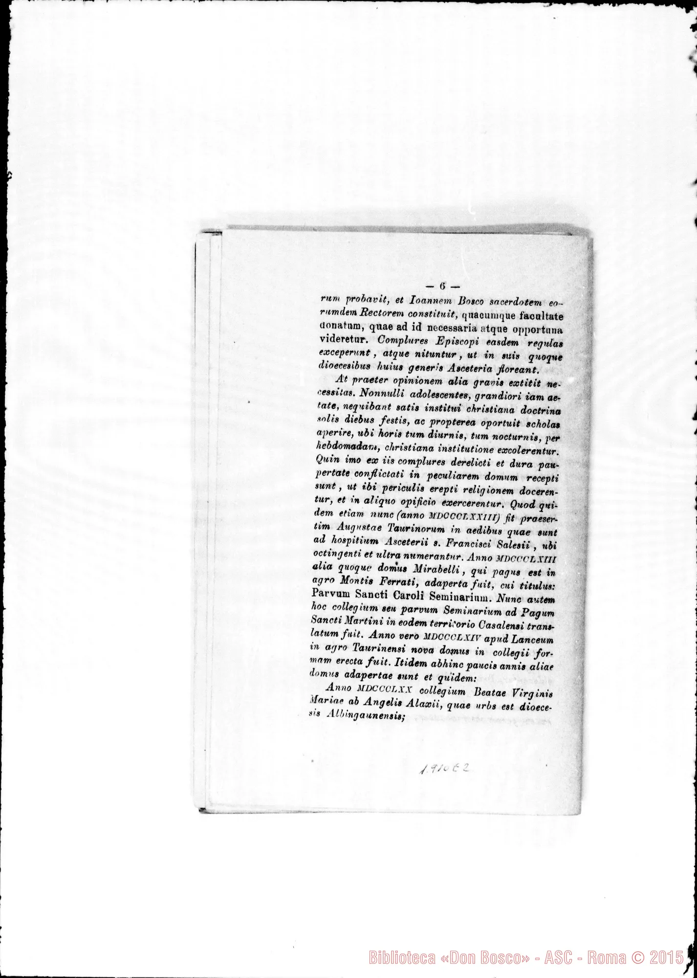 Fotogramma E 2 — Edizione latina stampata. Ms. in copertina