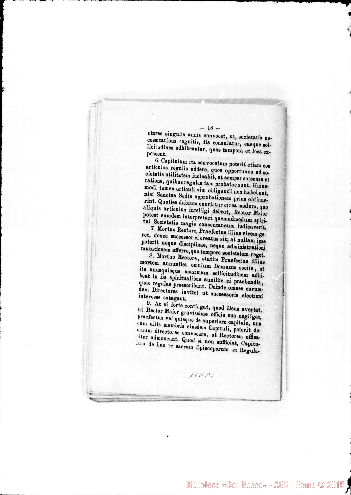 Fotogramma A 2 — Edizione latina stampata. Ms. in copertina