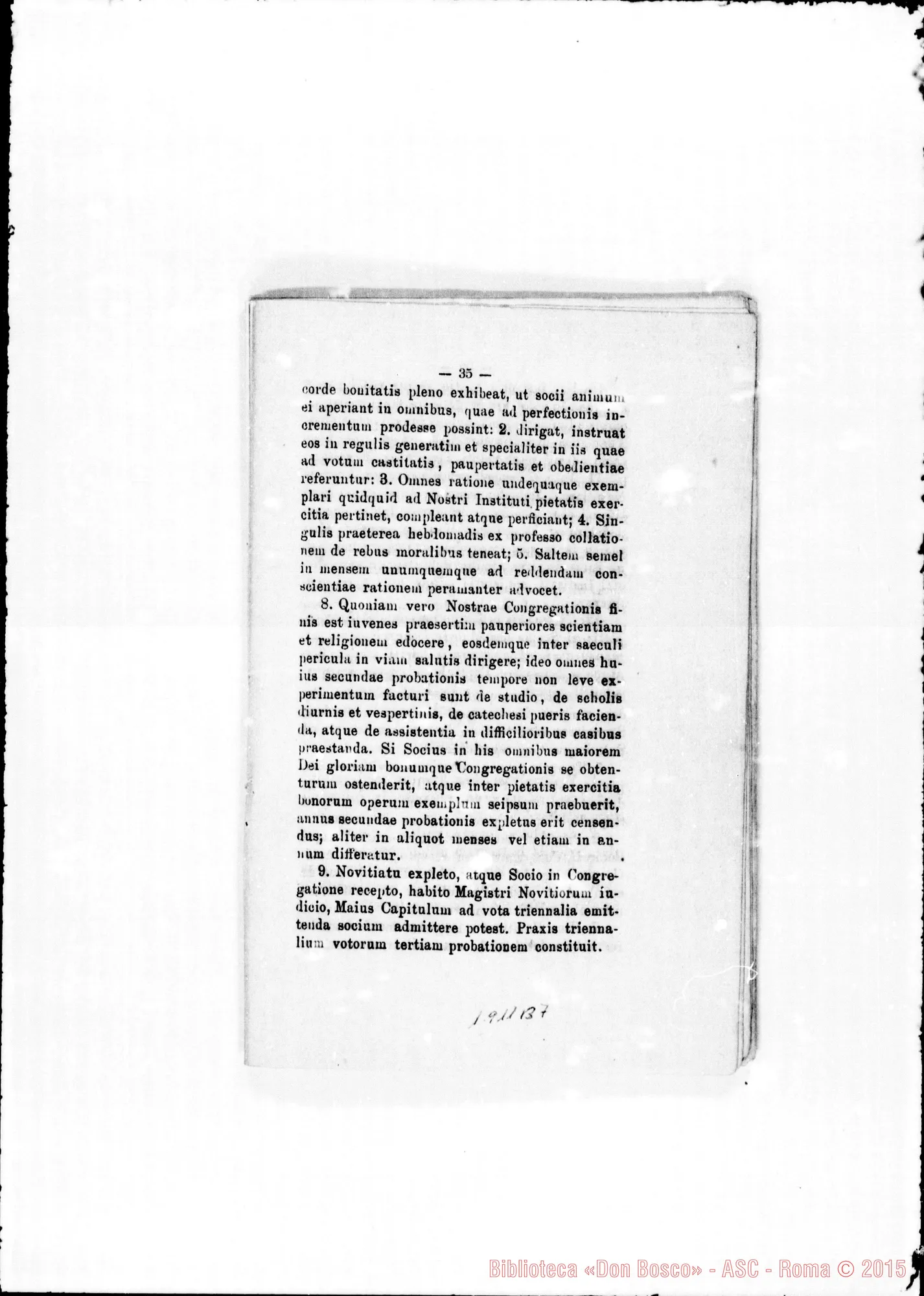 Fotogramma B 7 — Edizione latina stampata. Ms. in copertina
