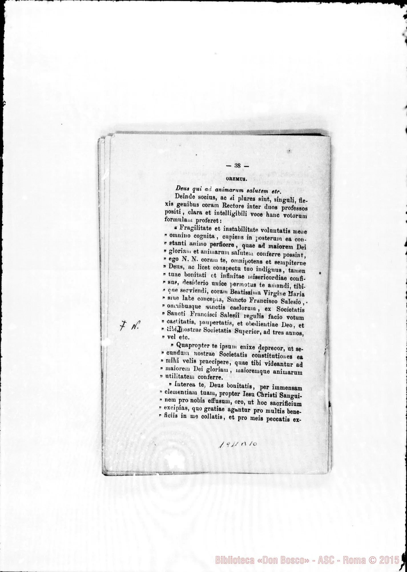 Fotogramma B 10 — Edizione latina stampata. Ms. in copertina