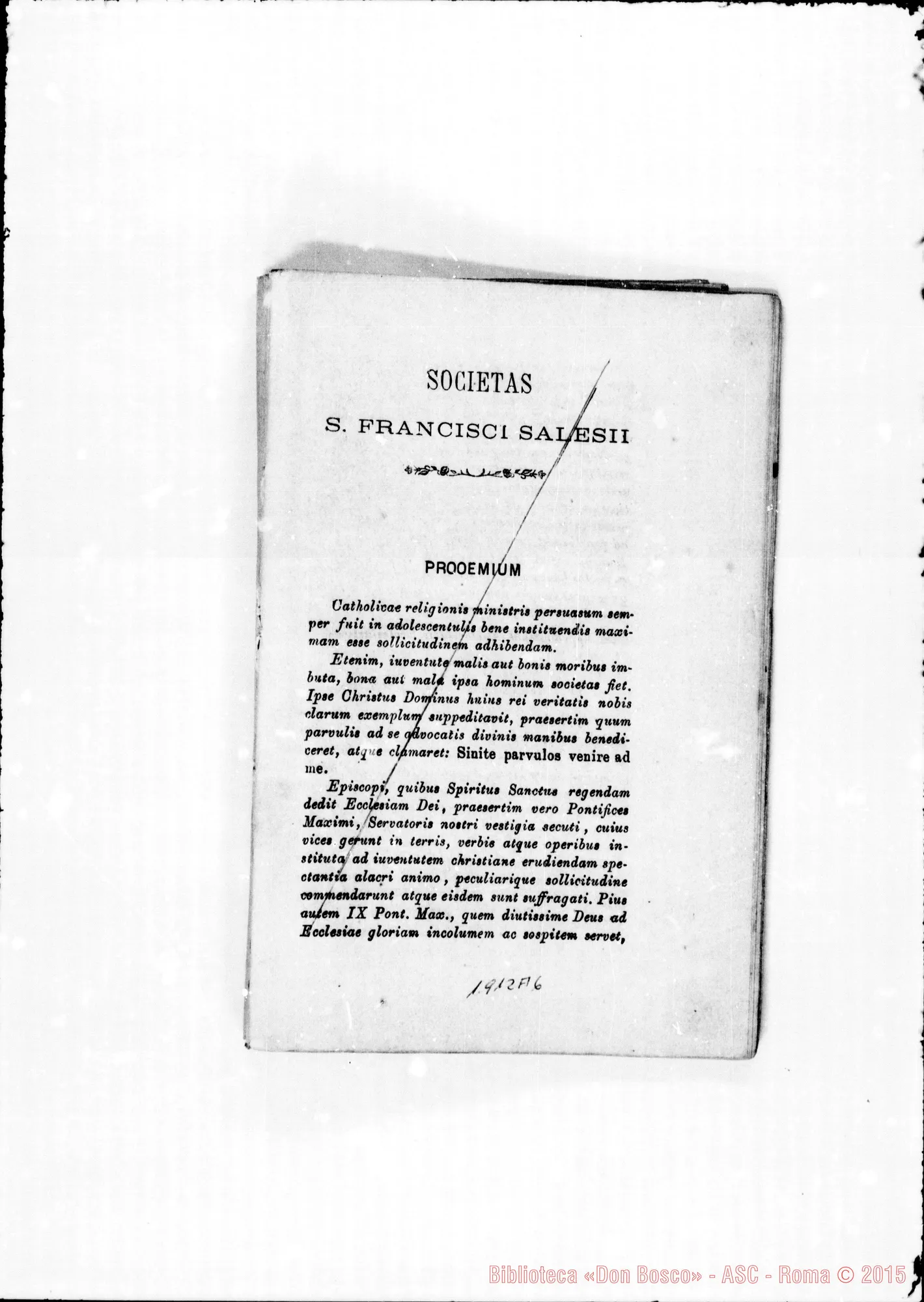Fotogramma A 6 — Edizione latina stampata con correz. E aggiunte ms. di Amedei