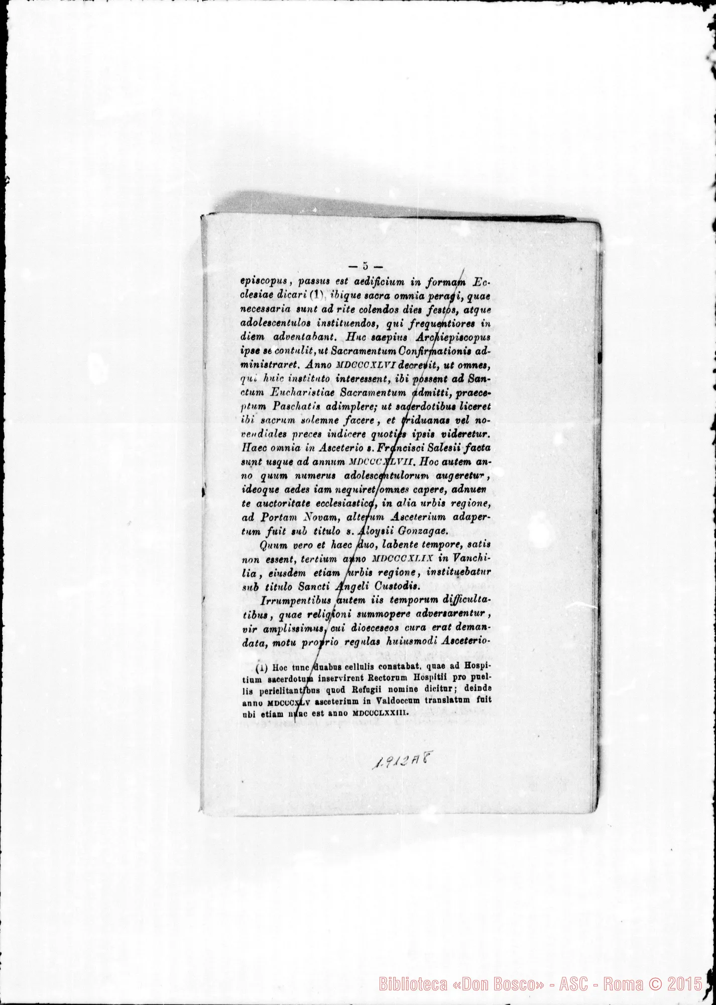 Fotogramma A 8 — Edizione latina stampata con correz. E aggiunte ms. di Amedei