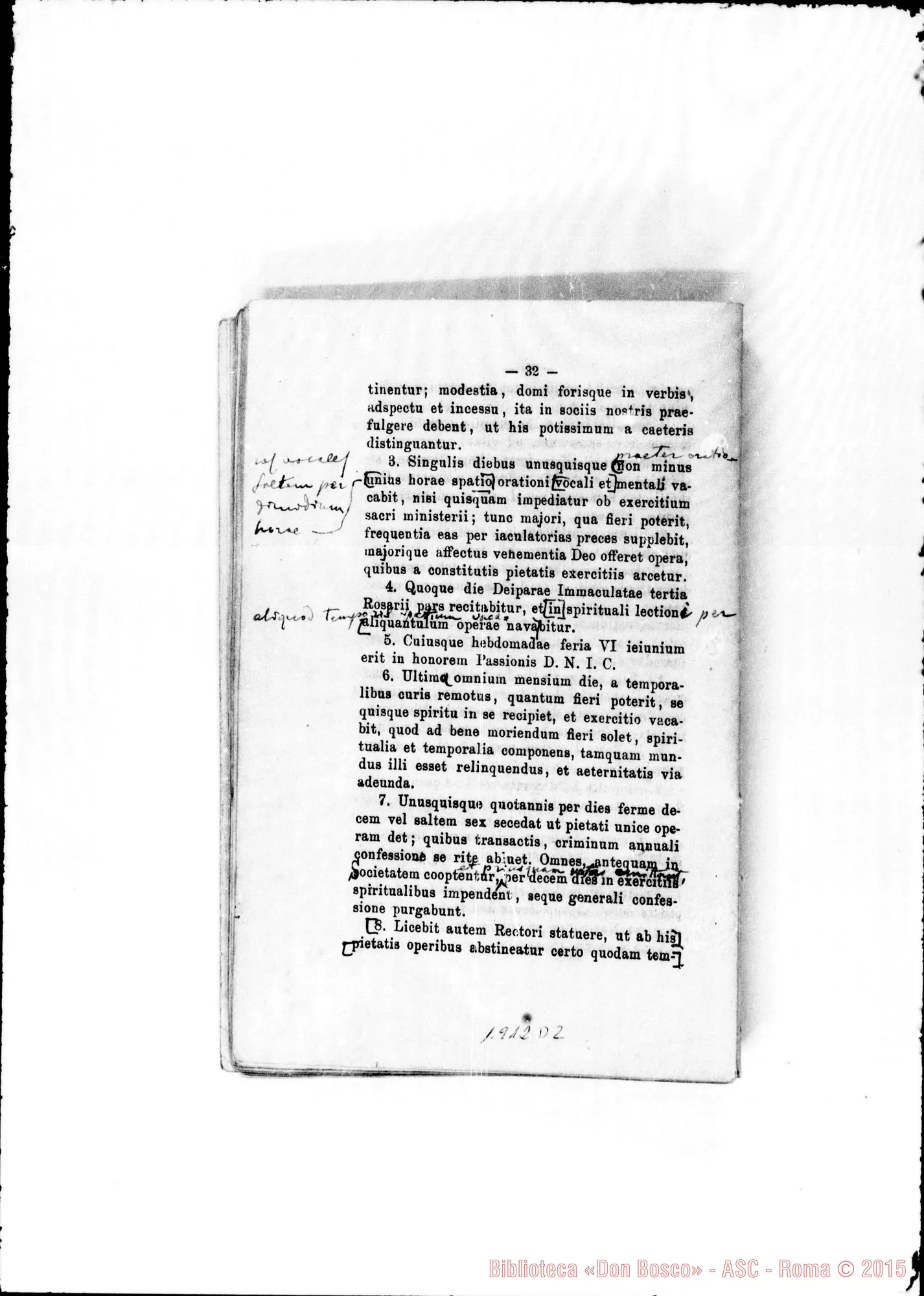 Fotogramma D 2 — Edizione latina stampata con correz. E aggiunte ms. di Amedei