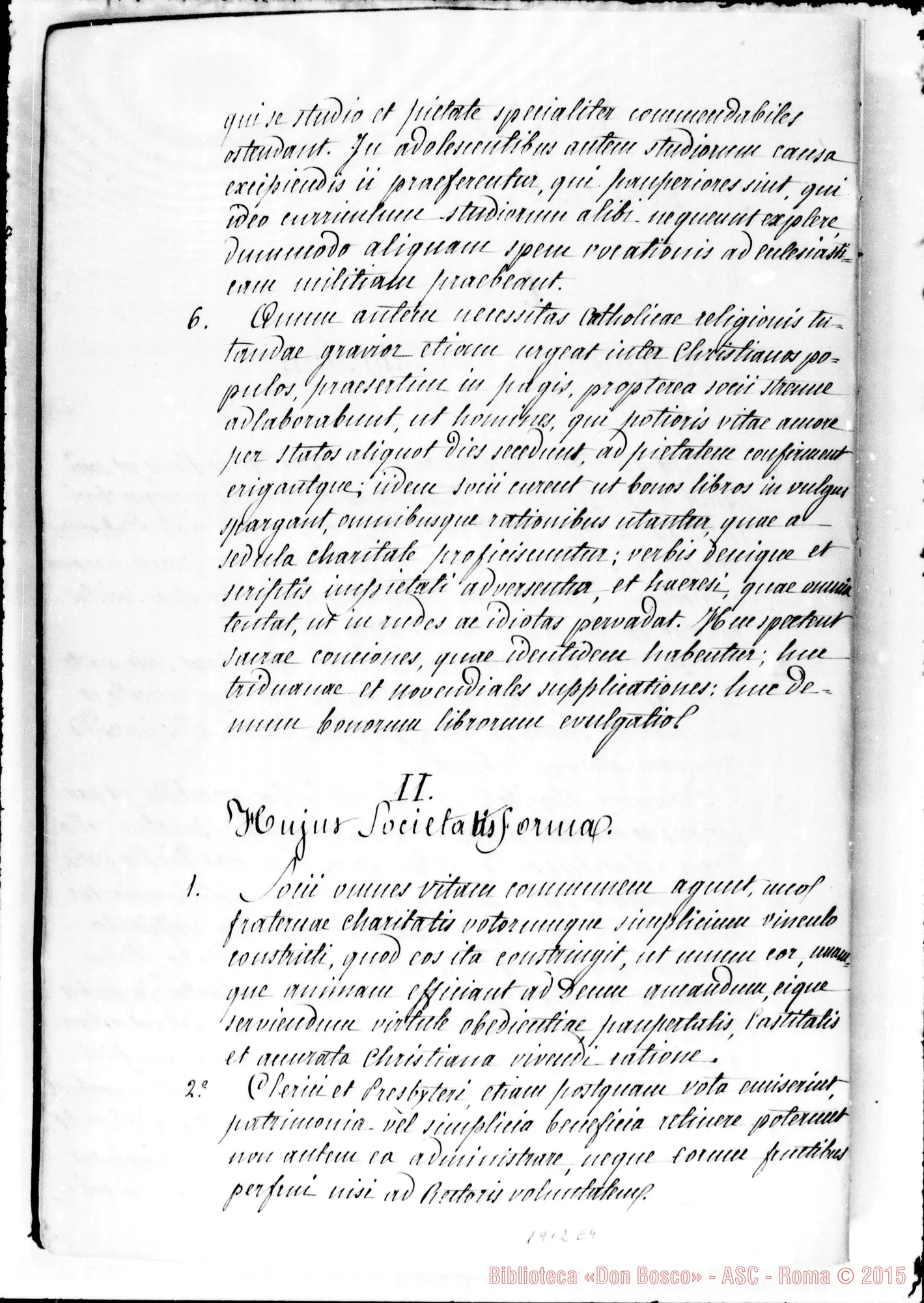 Fotogramma E 4 — REDAZIONE LATINA MS. APPROVATA DALLA SANTA SEDE CON DECRETO del 13-4-1874 della S.C. dei VV. E RR. Firma autogr. Card. Bizarri. Ms. Berto