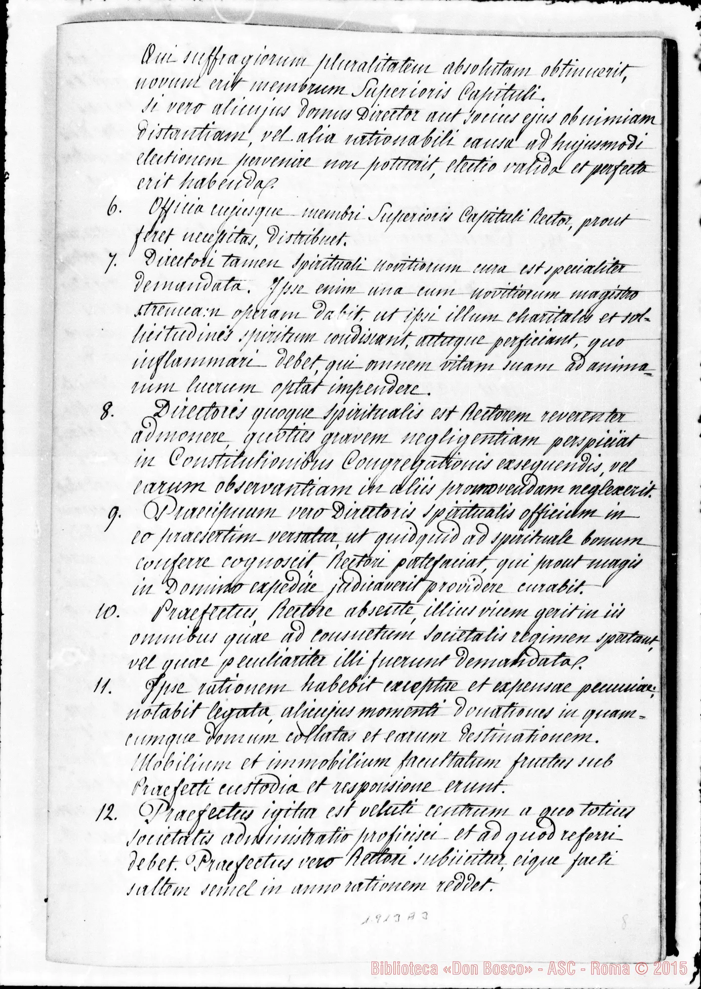 Fotogramma A 3 — REDAZIONE LATINA MS. APPROVATA DALLA SANTA SEDE CON DECRETO del 13-4-1874 della S.C. dei VV. E RR. Firma autogr. Card. Bizarri. Ms. Berto