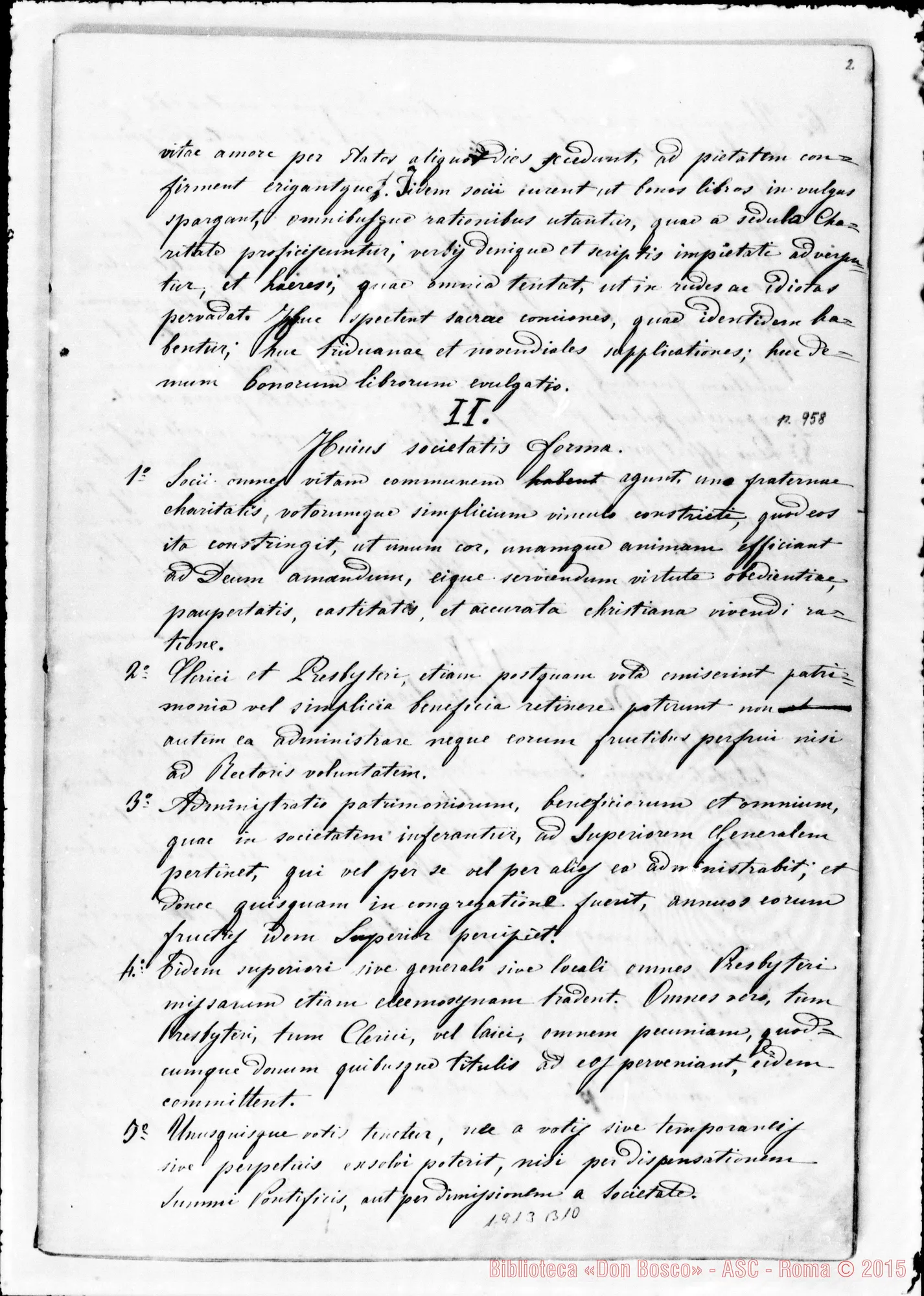 Fotogramma B 10 — Copia del documento anteriore con correz. autogr. Bosco
