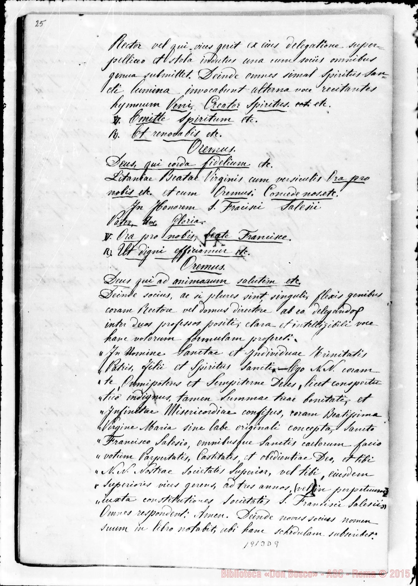 Fotogramma D 9 — Copia del documento anteriore con correz. autogr. Bosco