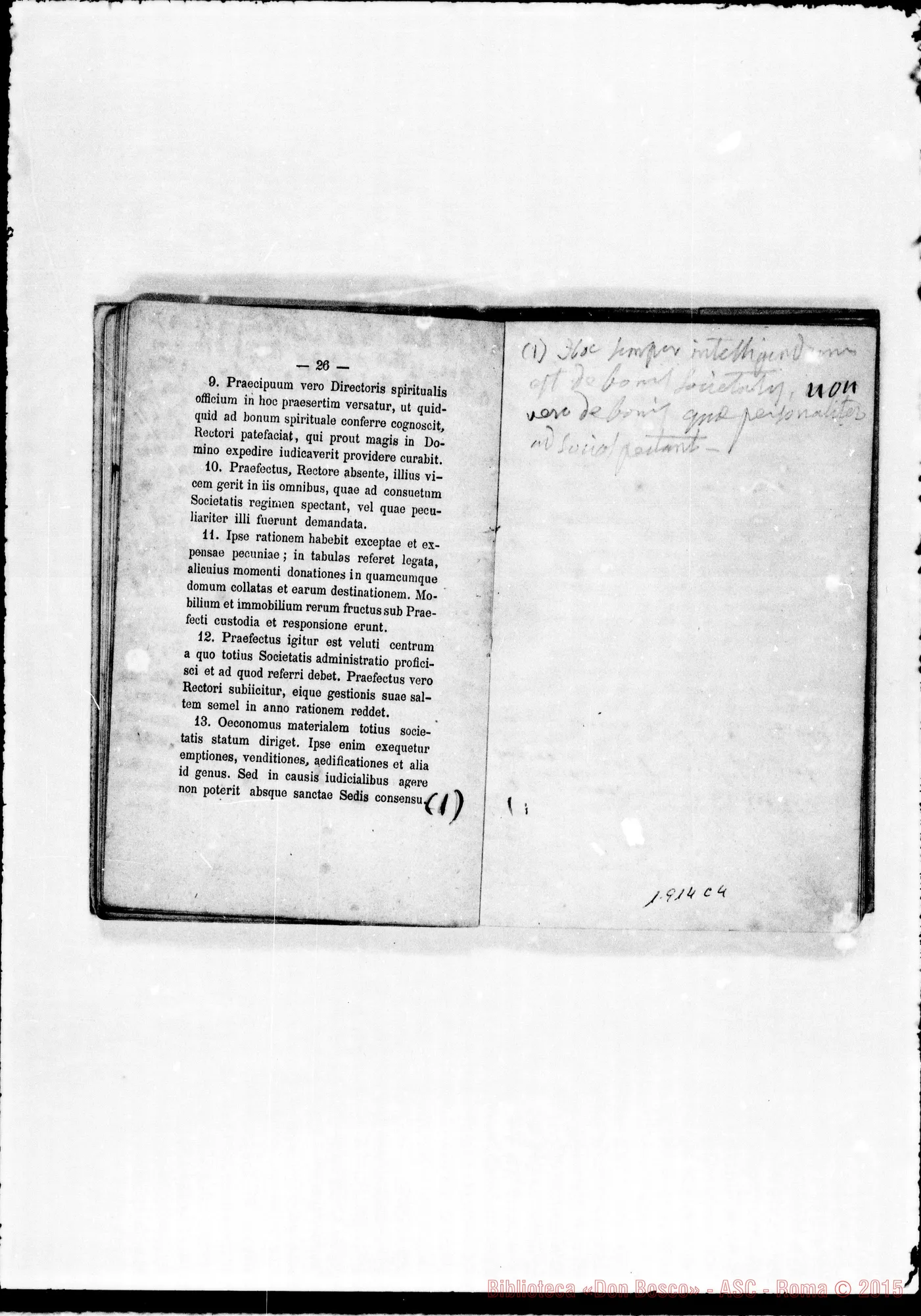 Fotogramma C 4 — «Regulae seu Constitutiones». Postille E correz. autogr. Bosco E Bonetti