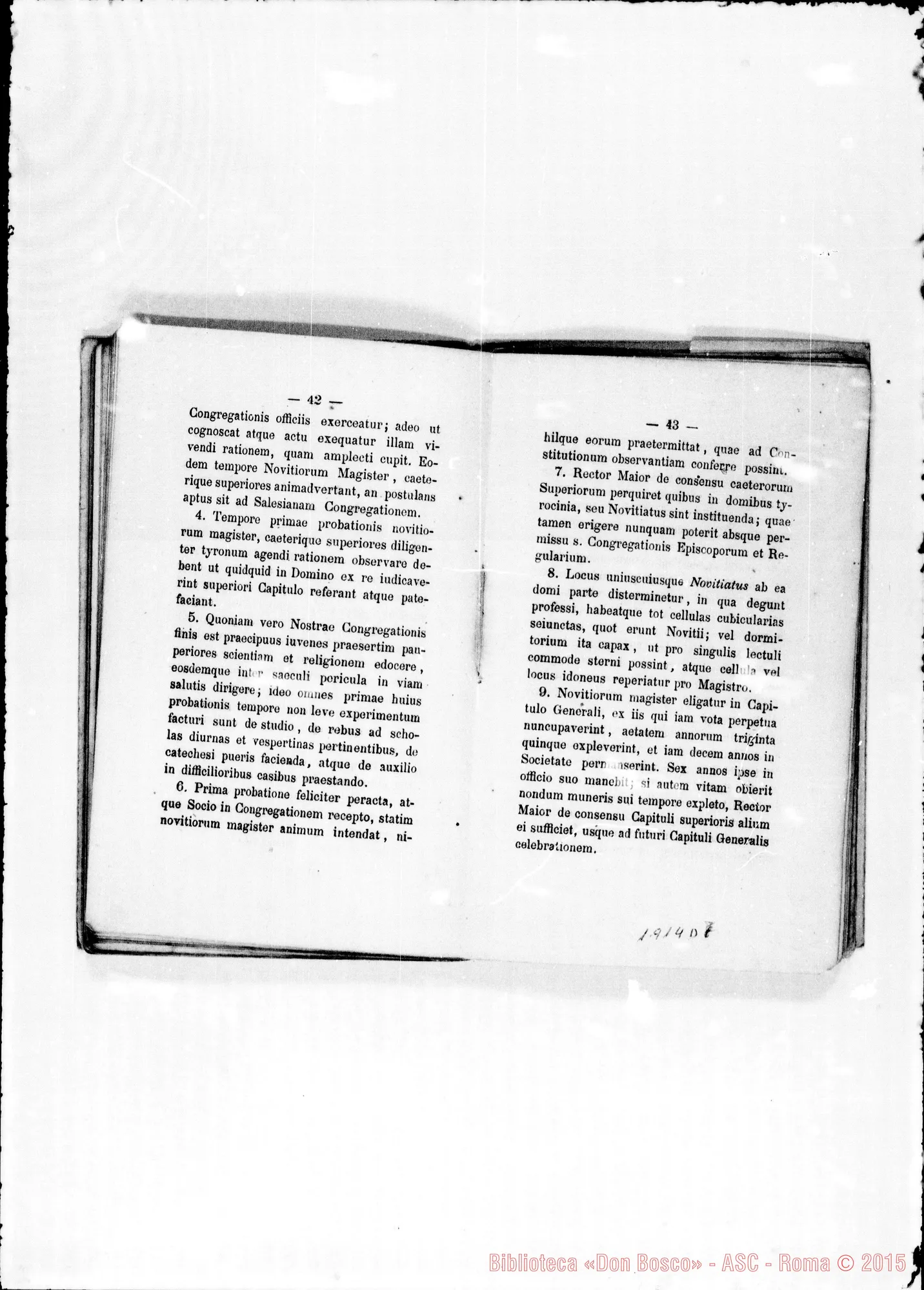 Fotogramma D 7 — «Regulae seu Constitutiones». Postille E correz. autogr. Bosco E Bonetti