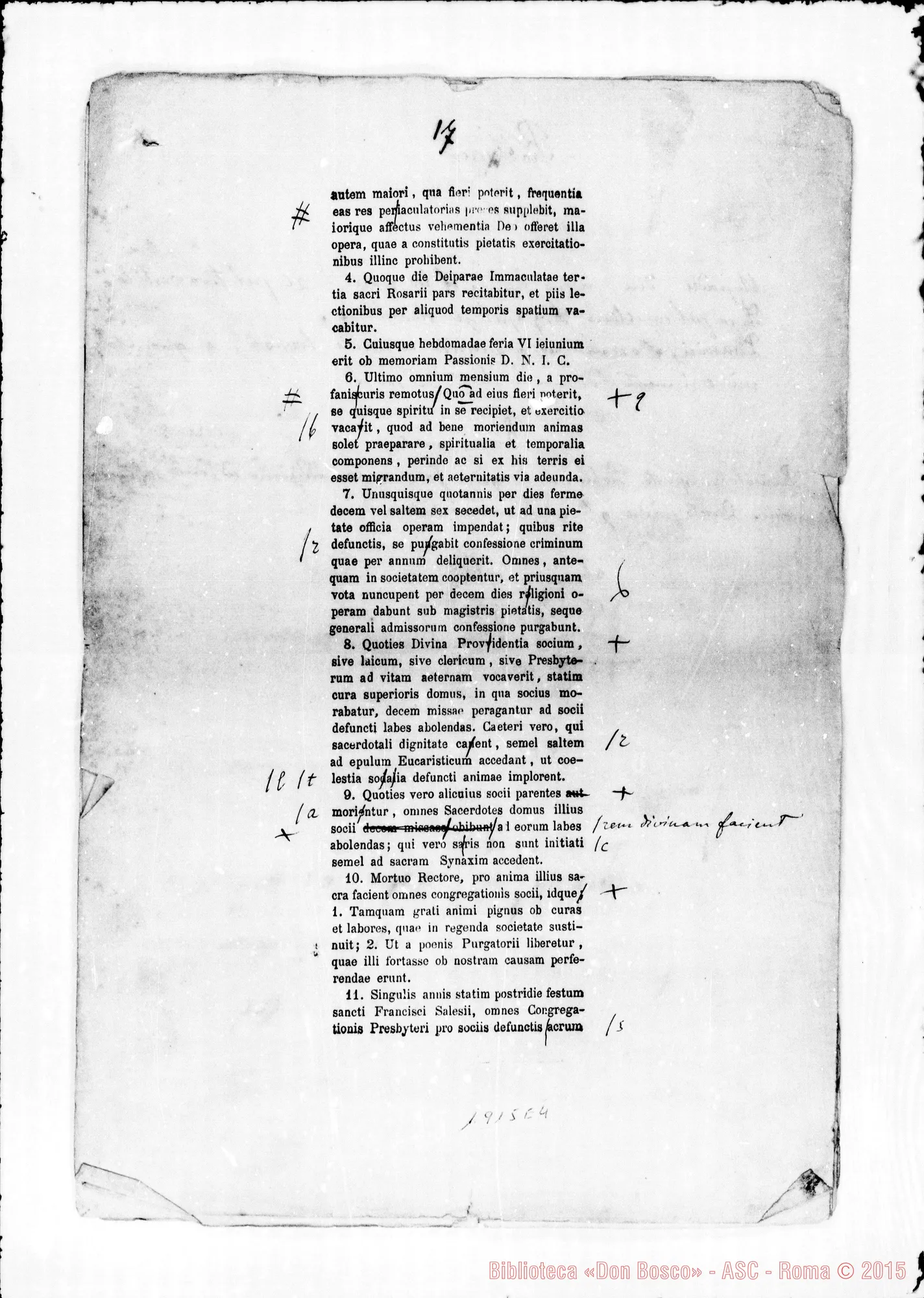 Fotogramma E 4 — «Regulae seu Constitutiones». Bozze con correz. E aggiunte autogr. Bosco