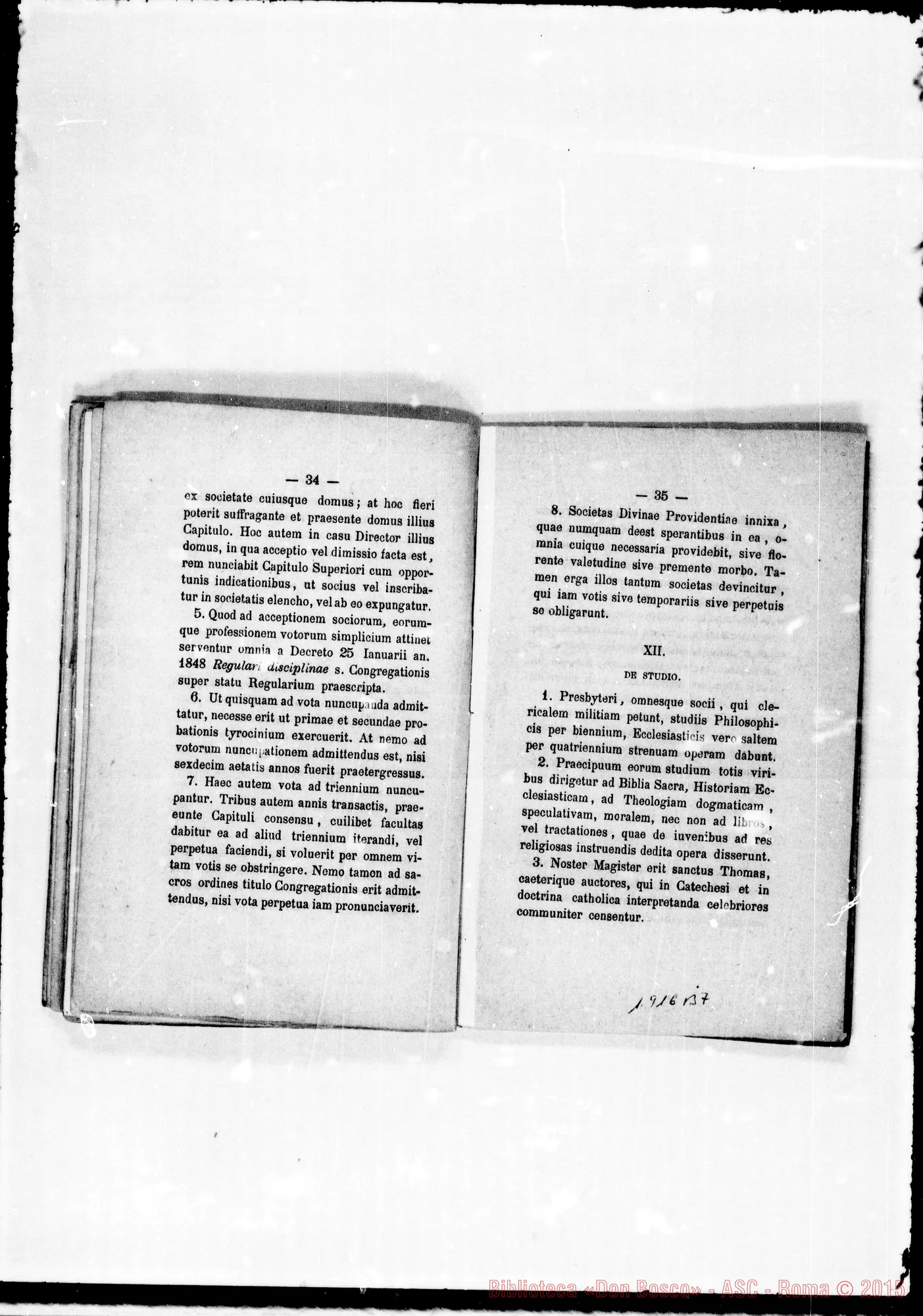 Fotogramma B 7 — «Regulae seu Constitutiones» con aggiunte autogr. Bosco ed altro