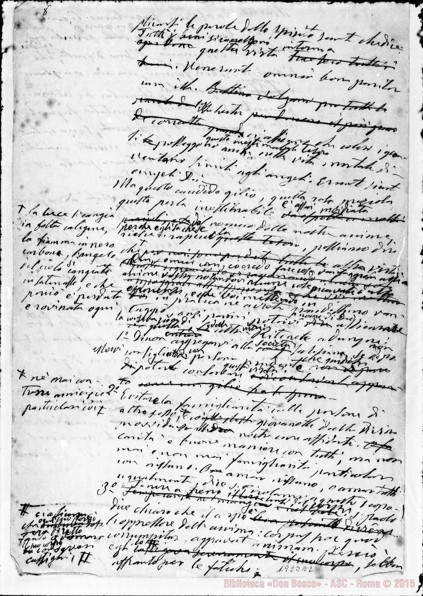Fotogramma E 2 — Ai Soci Salesiani. Ms. autogr. Bosco