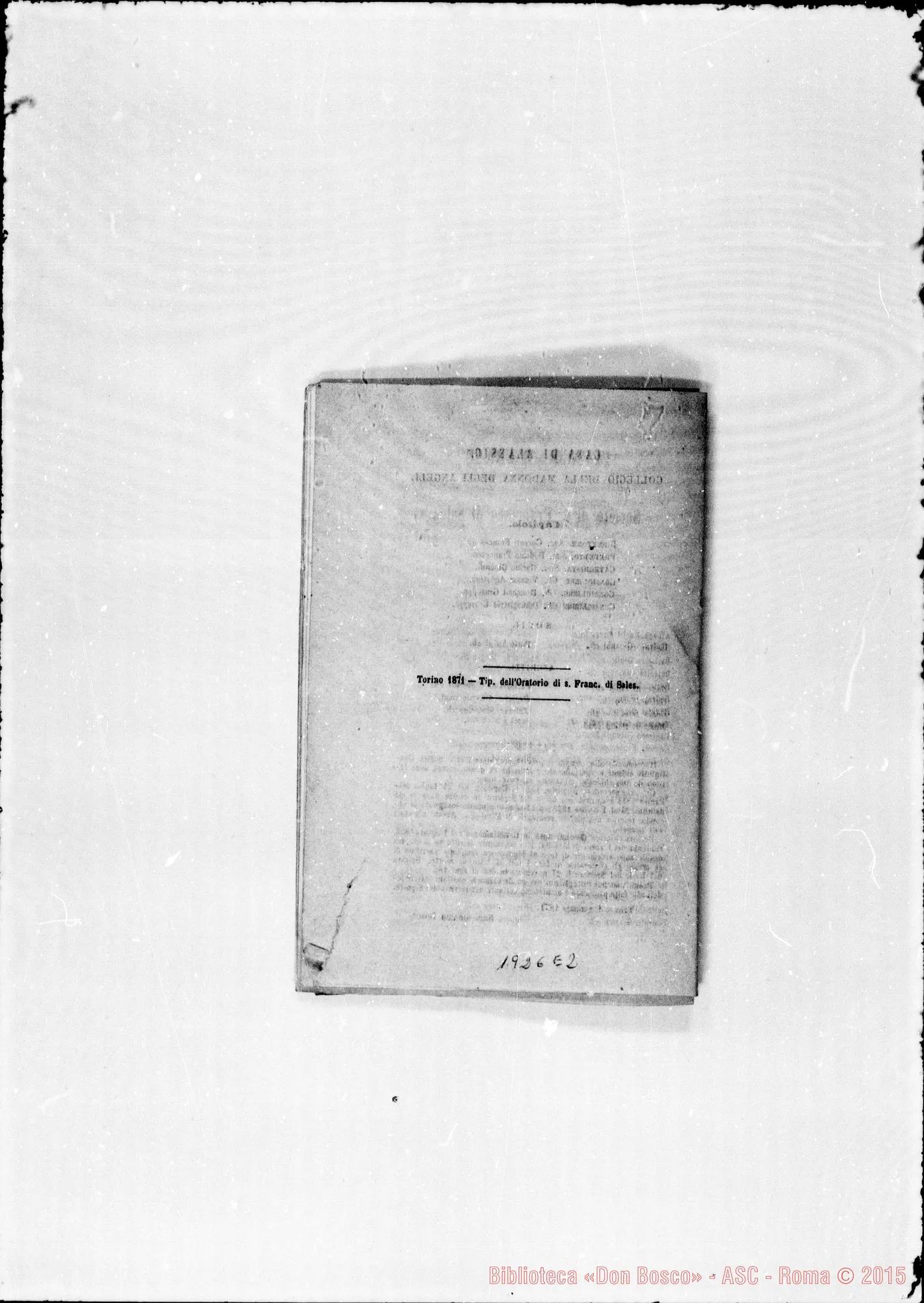 Fotogramma E 2 — 1871 Alla fine, breve nota necrologica dei confratelli defunti