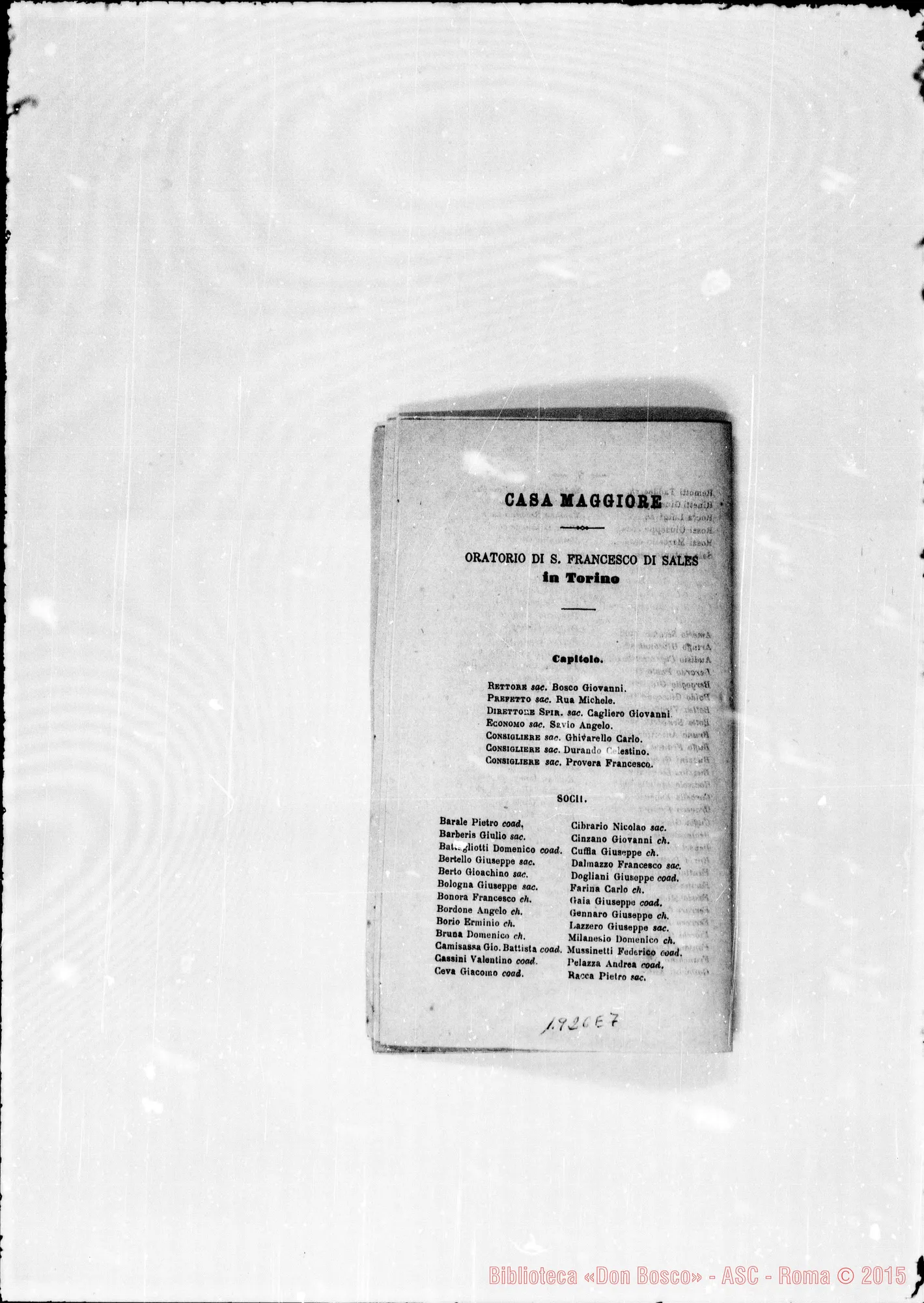 Fotogramma E 7 — 1872 Apertura di due nuove case: Genova E Varazze
