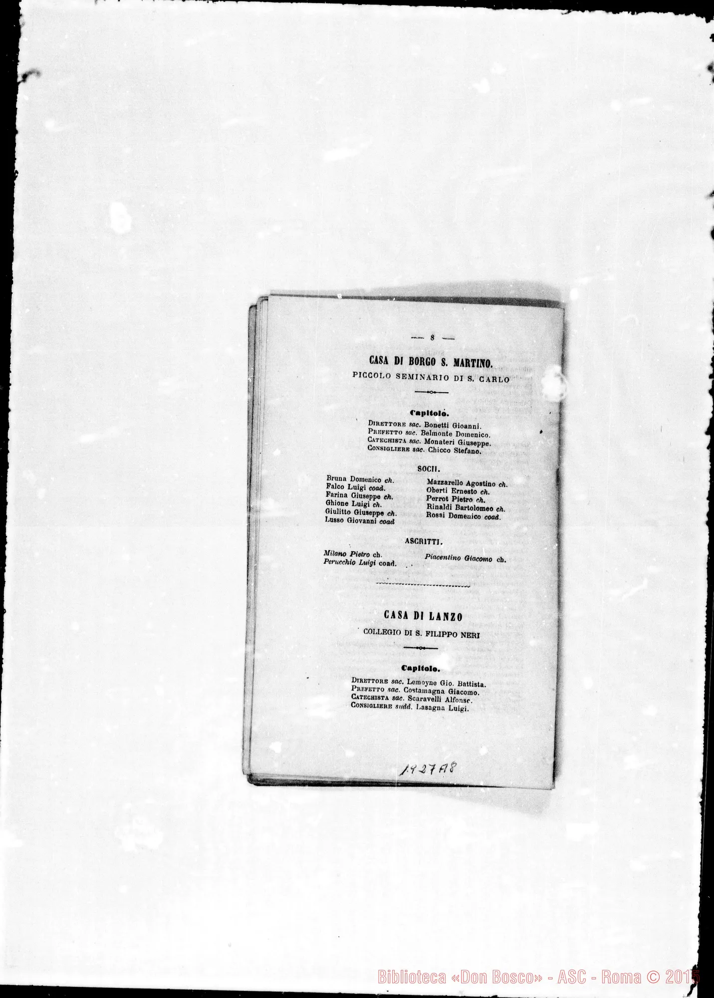 Fotogramma A 8 — 1873 Seguono le note necrologiche