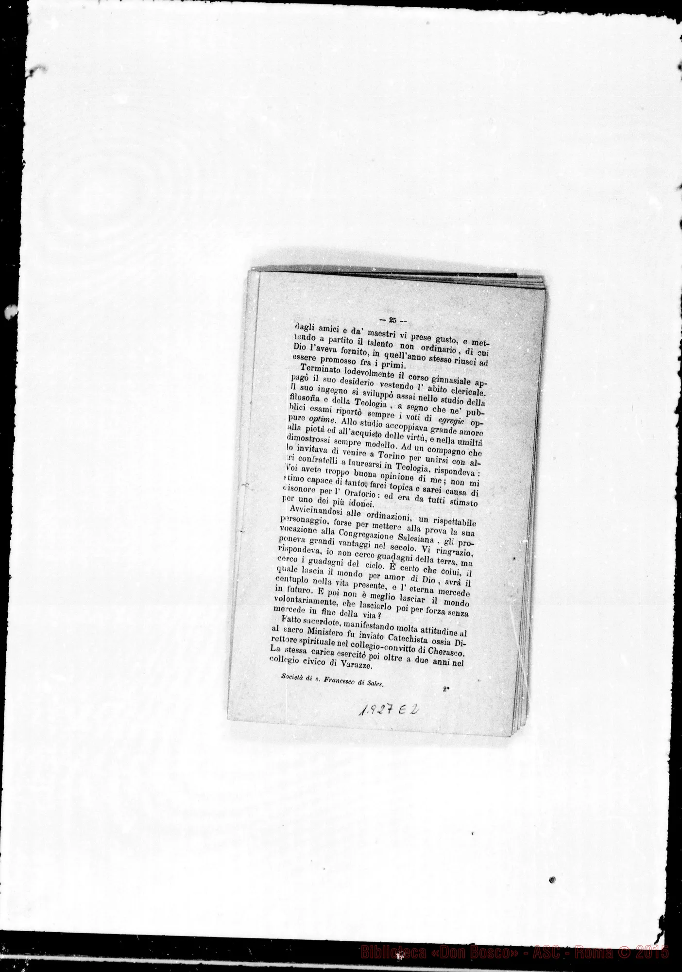 Fotogramma E 2 — 1875 Ms. Bosco in prima pagina. Lettera circolare e piccola biografia dei salesiani defunti nell’anno scorso