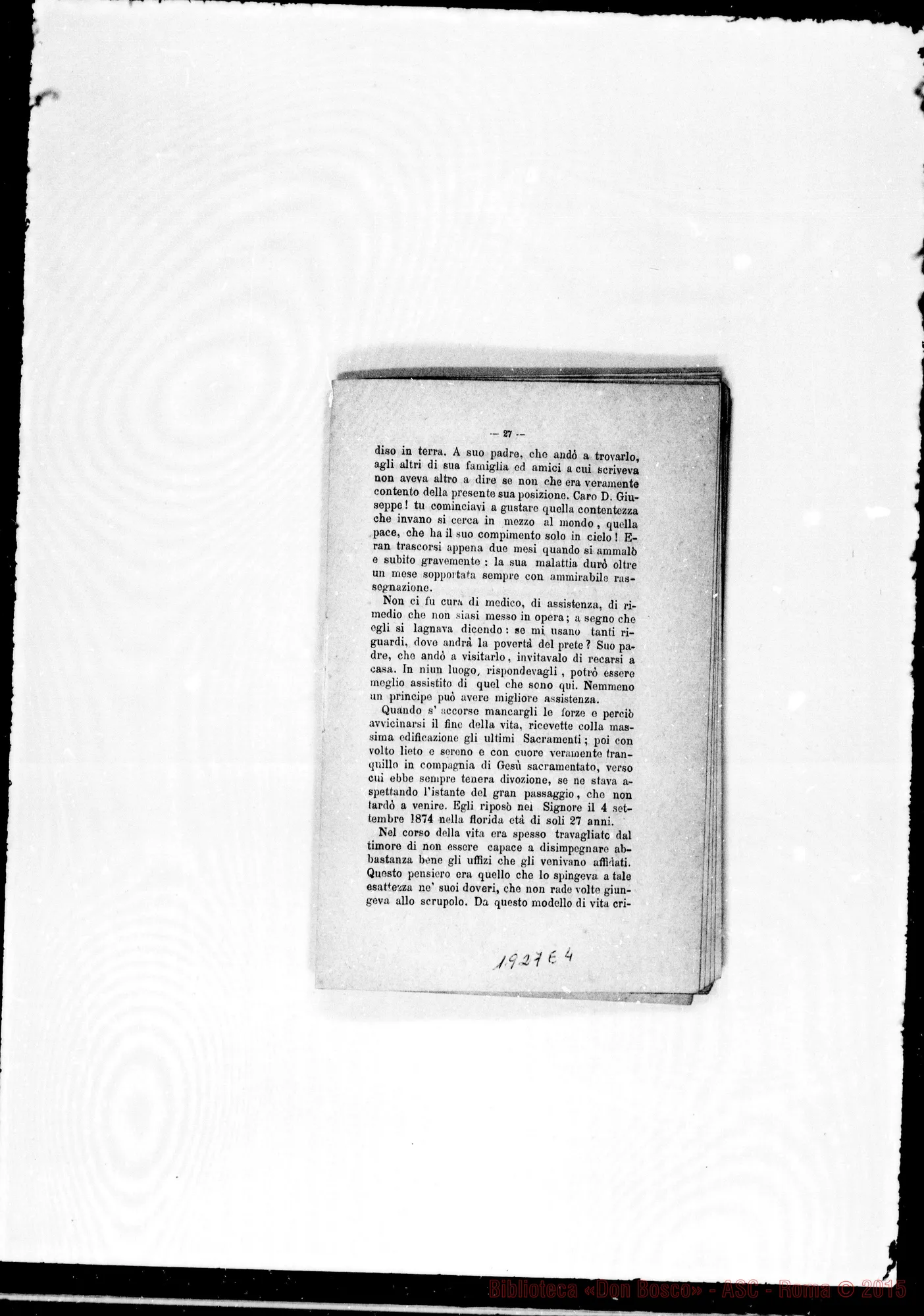 Fotogramma E 4 — 1875 Ms. Bosco in prima pagina. Lettera circolare e piccola biografia dei salesiani defunti nell’anno scorso