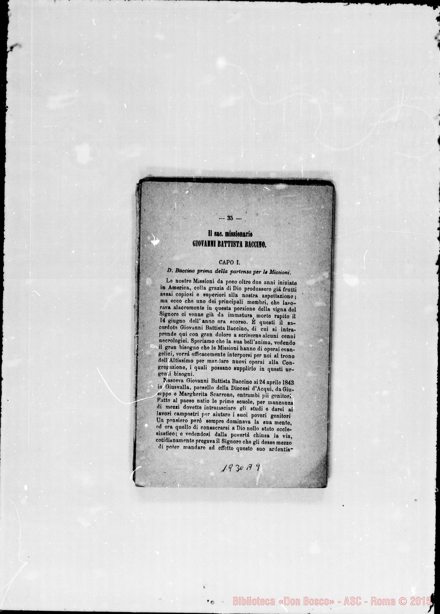 Fotogramma A 9 — 1878 Note autogr. Bosco. Ispettorie: Piemontese- Ligure- Americana- Romana. Note autogr. di D. Rua