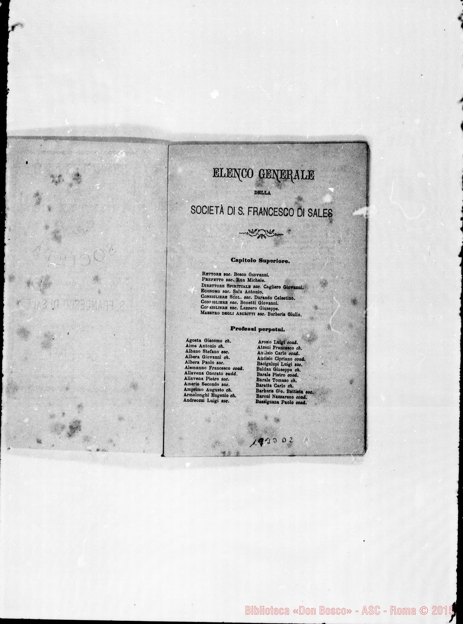 Fotogramma D 2 — 1881 Spariscono le biografie dei salesiani defunti