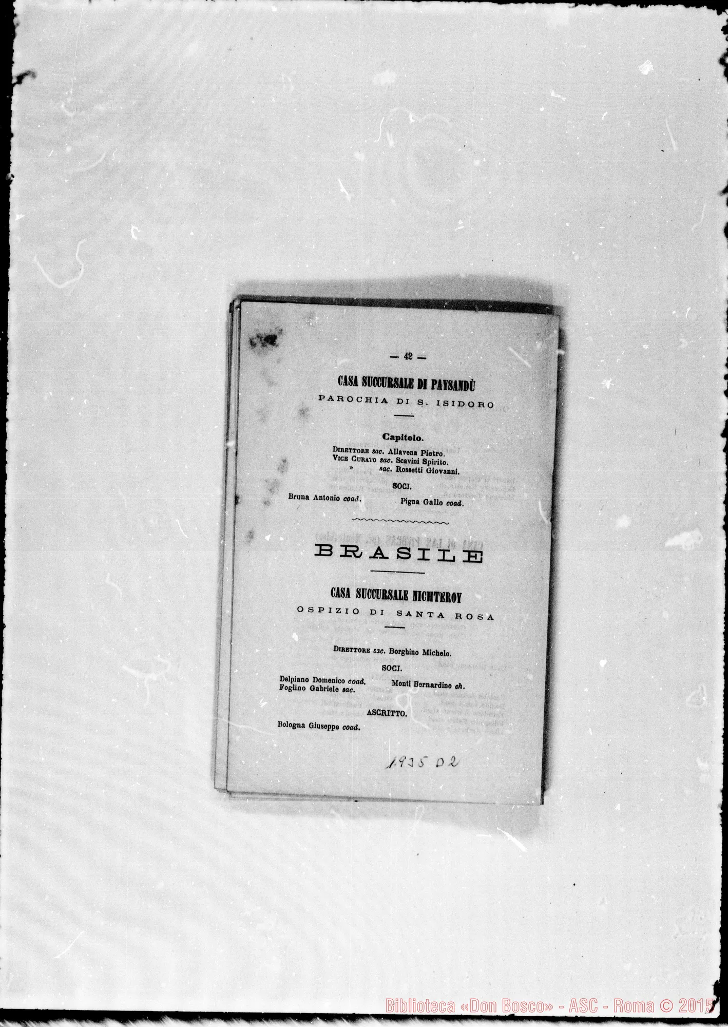 Fotogramma D 2 — 1883 Appare la Casa del Brasile addetta all’lspettoria dell’Uruguay